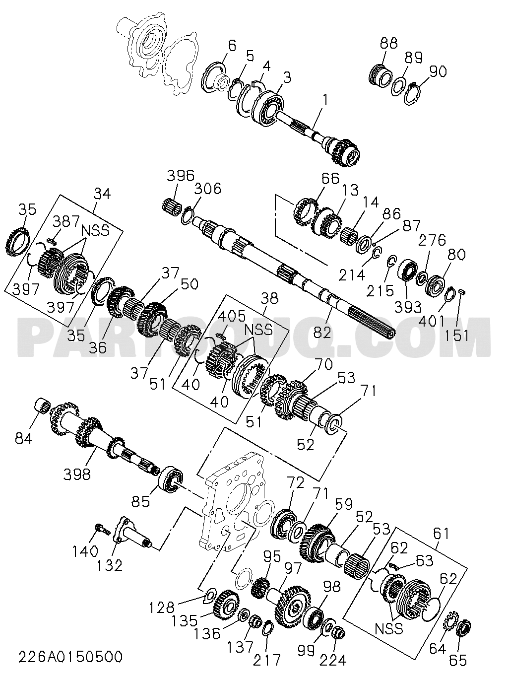 2-26 MANUAL TRANSMISSION GEAR | Isuzu ﾋﾟｱｯﾂｧ 50500 JR(120/130