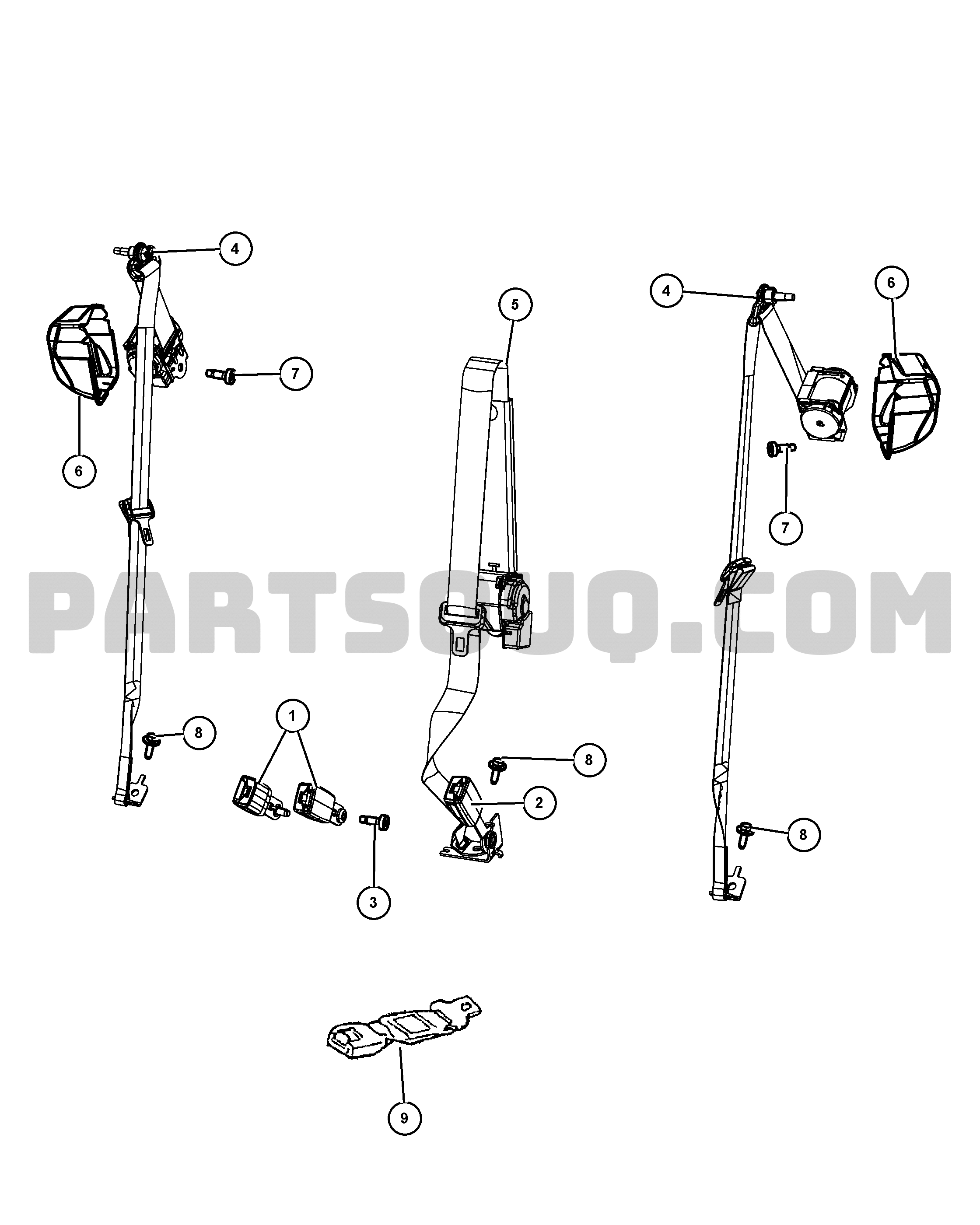 Jeep grand on sale cherokee seat belt