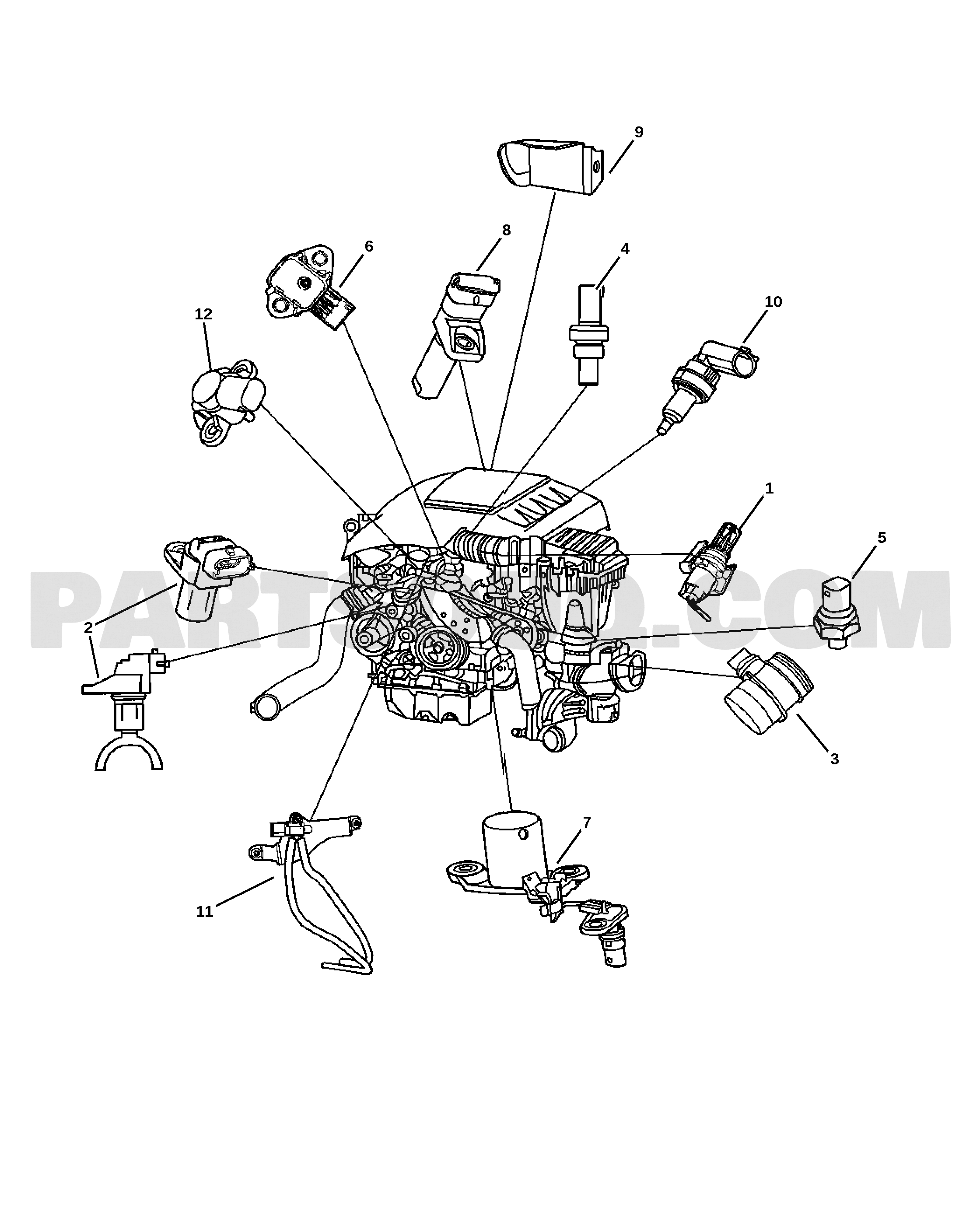 SENSORS, ENGINE [3.0L ENGINE] | Jeep GRAND CHEROKEE JEEP GRAND CHEROKEE  (STEYR) EXPORT | Parts Catalogs | PartSouq
