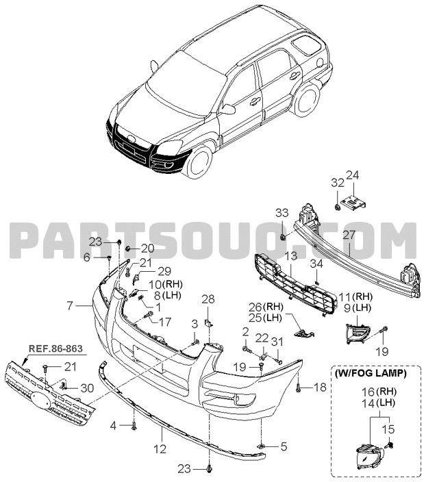 Kia sportage outlet 2006 parts