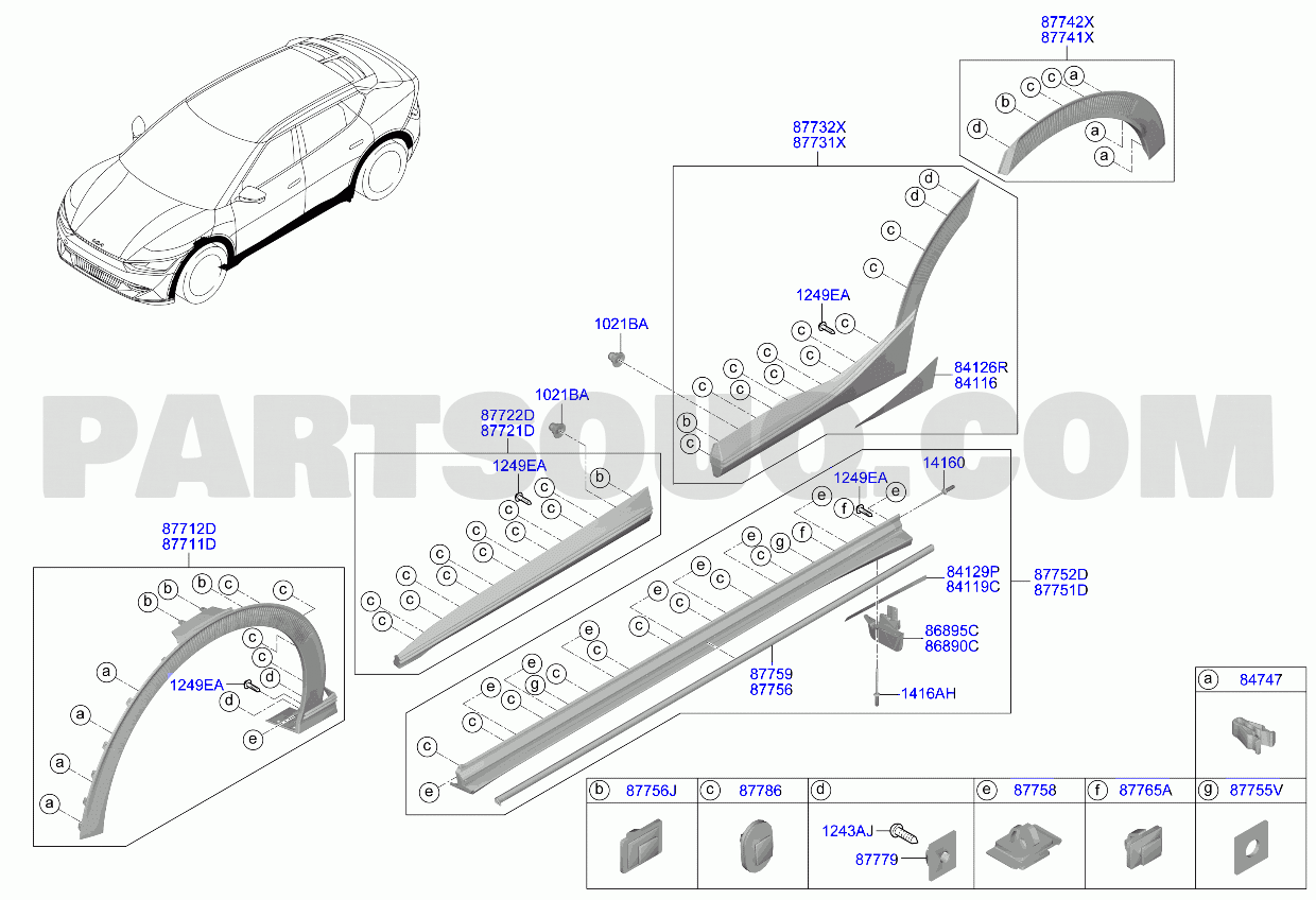 TRIM | Kia EV6 21 (2021-) 2021 EUR | Parts Catalogs | PartSouq