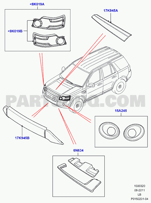 Genuine Land Rover LR2 / Freelander 2 Left Front Bumper Mounting Bracket – LR029746