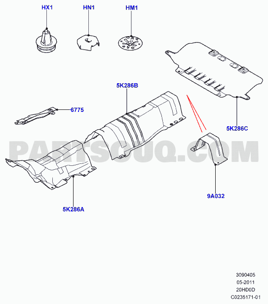 Heat Shields - Exhaust System, 2.0 16v Turbo Petrol, L538 Range 