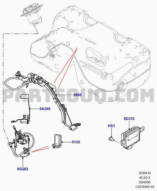 Range rover evoque on sale fuel pump