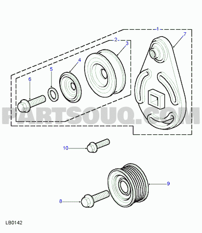 Land Rover Idler Pulley Part# ERR2798
