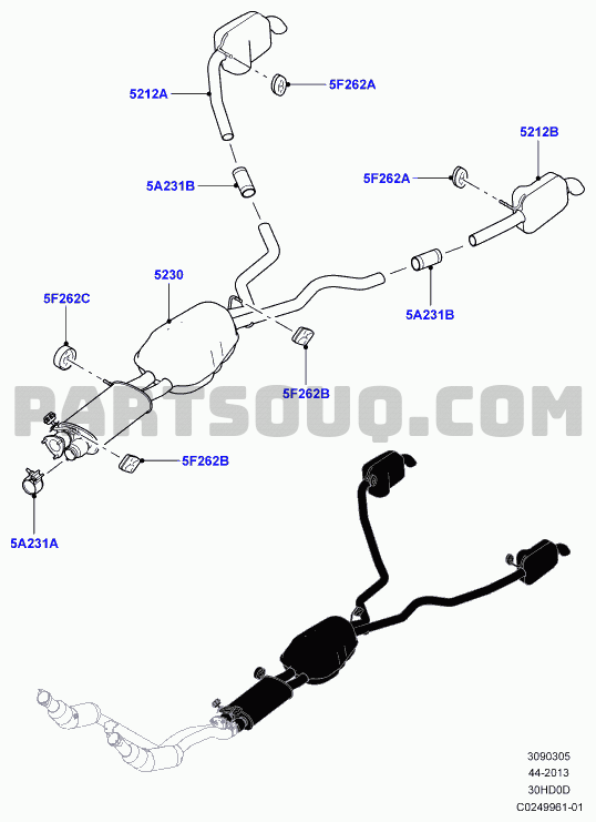 Land rover hot sale discovery 3 exhaust