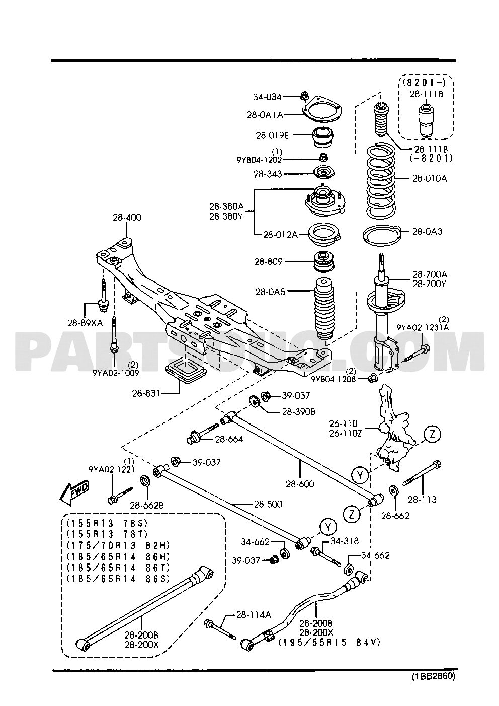 Mazda 323 Sedan Suspenion Rubbers Mazda 323 Sedan Suspenion Rubbers