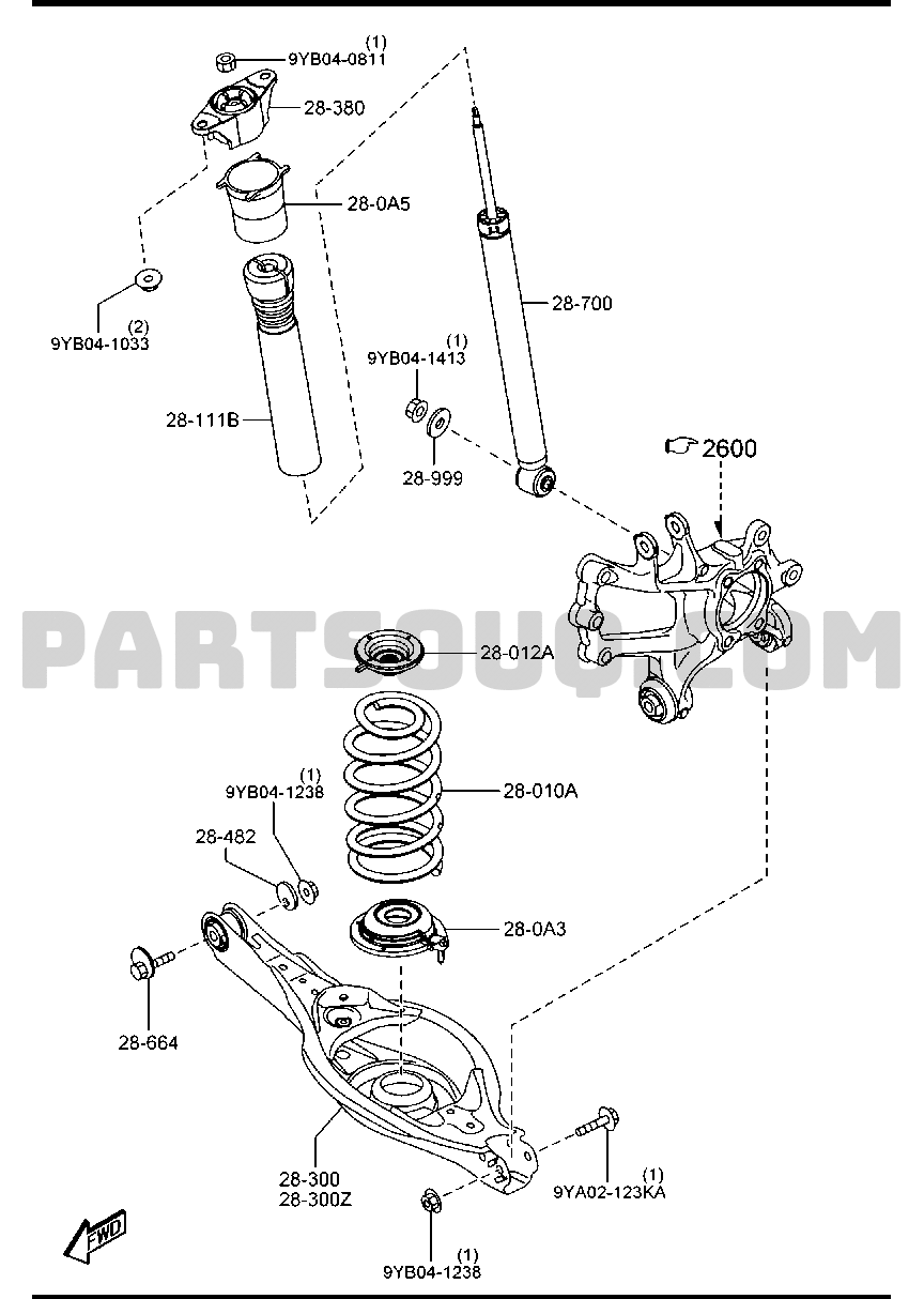 Rear Suspension for 1992 Mazda 323 | OEM Parts Online