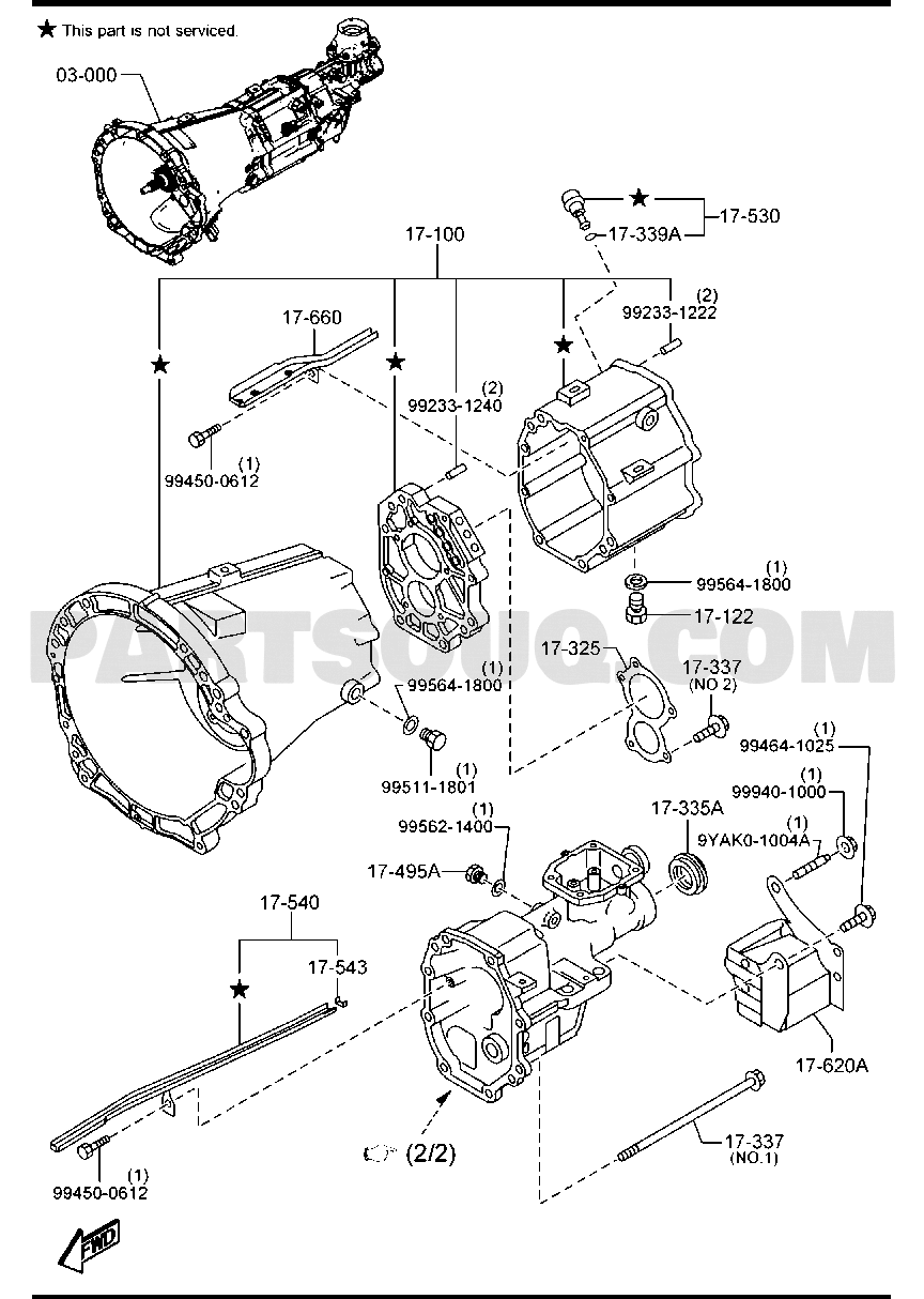 MANUAL TRANSMISSION CASE [01/02] | Mazda MX-5 GASOLINE 2000