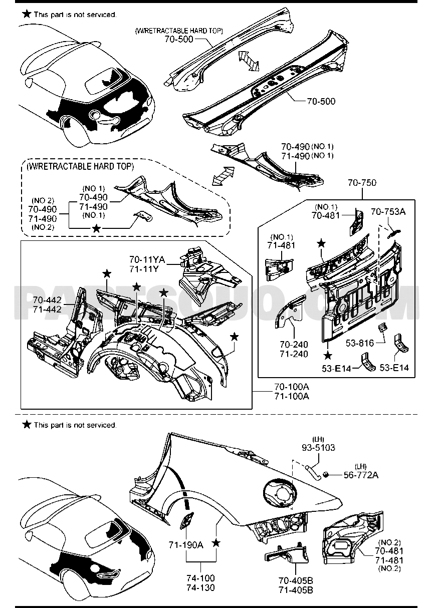 3. BODY EXTERIOR TRIM | Mazda MX-5 Europe 10.2017 | Parts Catalogs