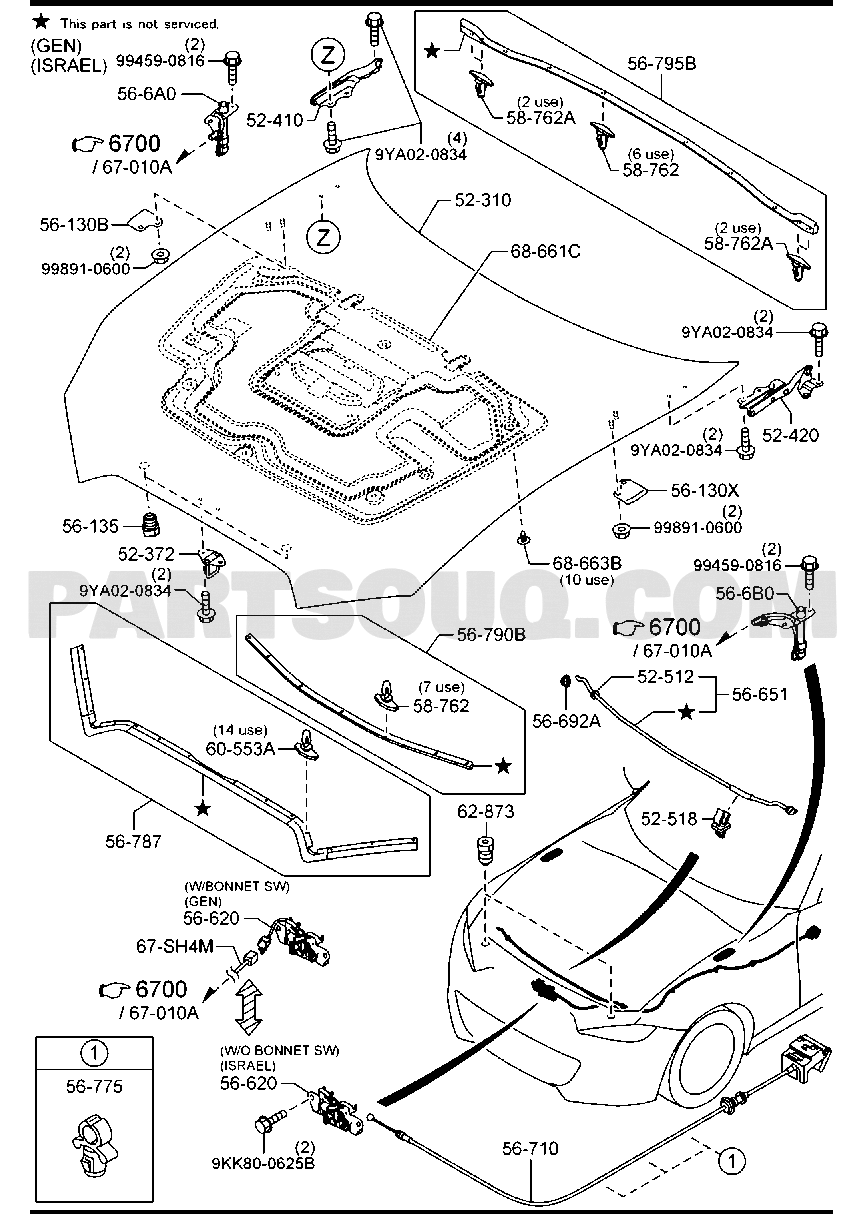 3. BODY EXTERIOR TRIM | Mazda MX-5 Europe 11.2017 | Parts Catalogs