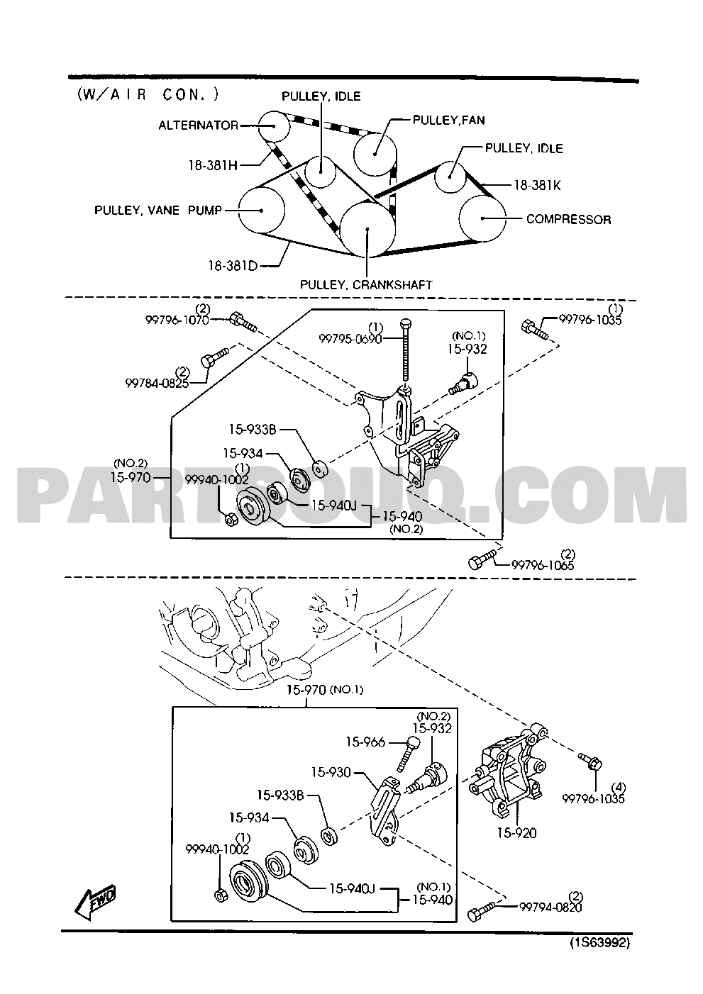 1. DIESELENGINE SUPPLEMENT Mazda E2000 Europe 08.1999 Parts