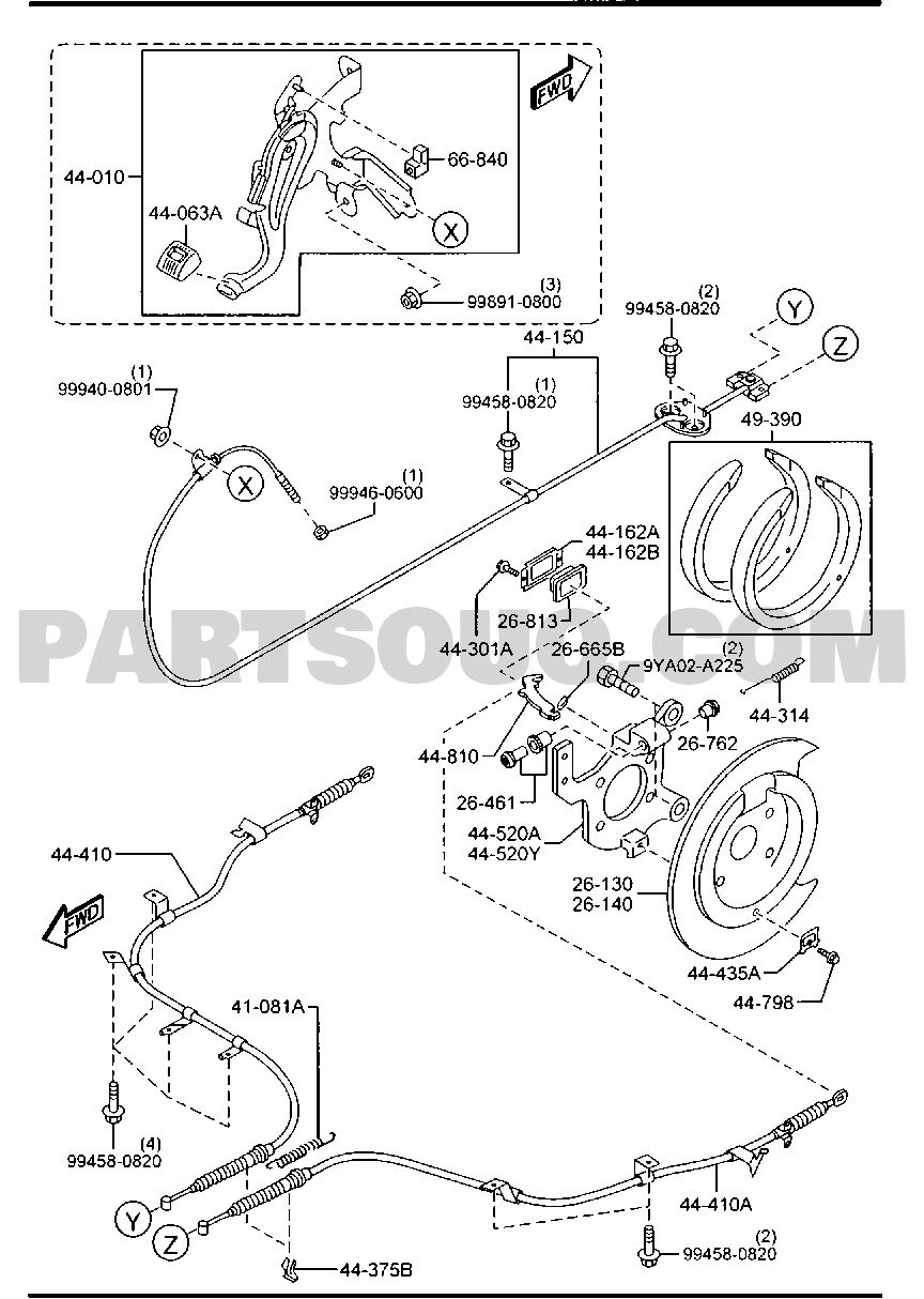 Mazda LE44-26-813 Parking Brake Lever Boot Mazda LE44-26-813 Parking Brake Lever Boot