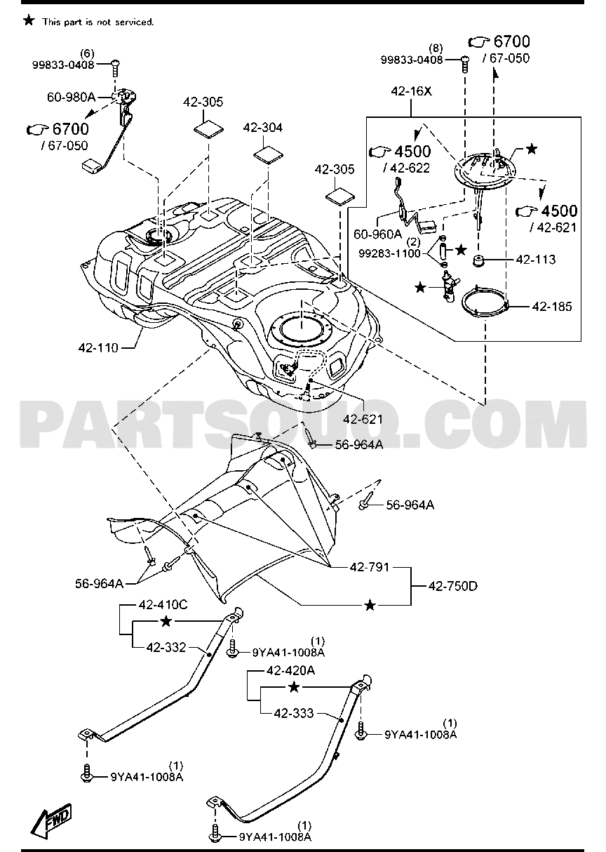 2. CHASSIS PIPING & FUEL TANK | Mazda CX-5 Europe 02.2017 | Parts