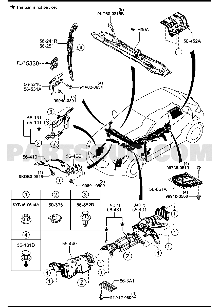 3. BODY EXTERIOR TRIM | Mazda 2 Europe 04.2017 | Parts Catalogs