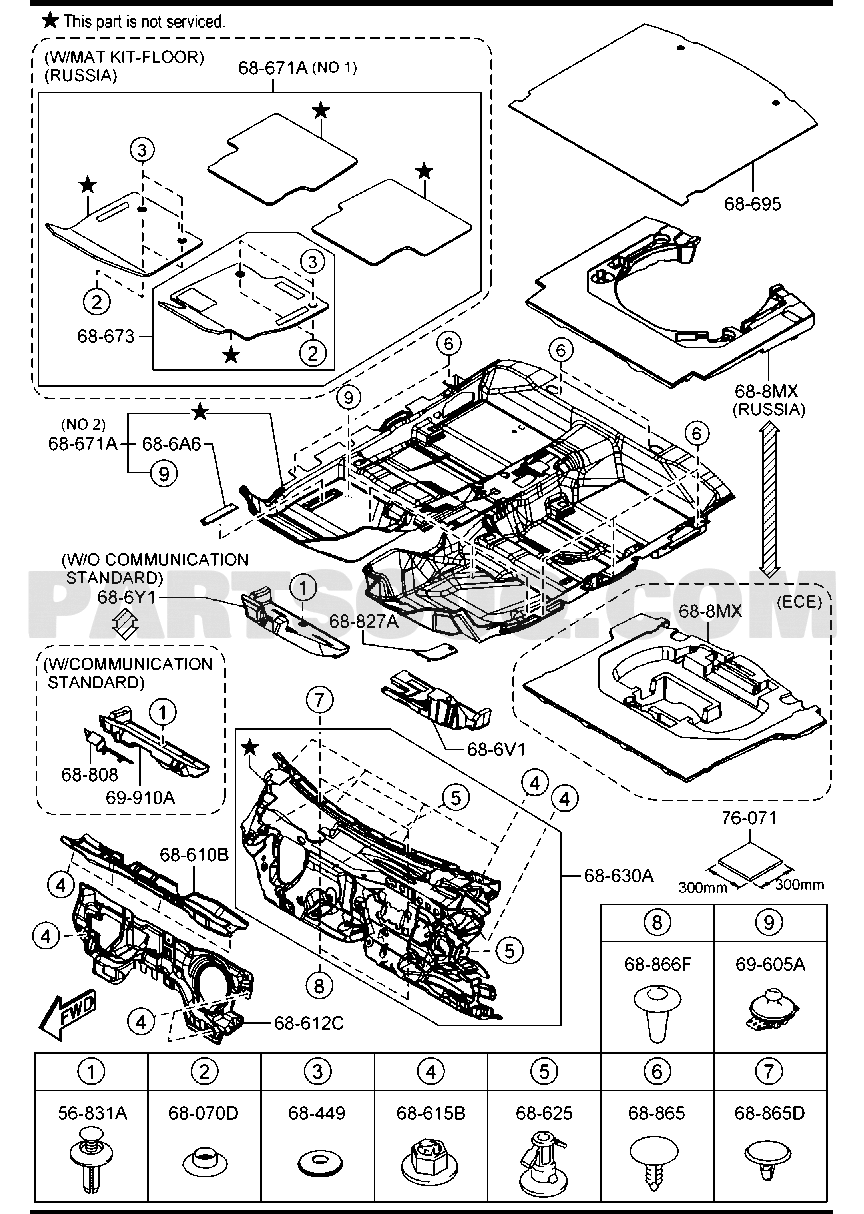 FLOOR MATS & PADS (5-DOOR) | Mazda 3 Europe 06.2016 | Parts 【ポケモンスリープ】ジェラート プリンパーカ&ショートパンツセット
