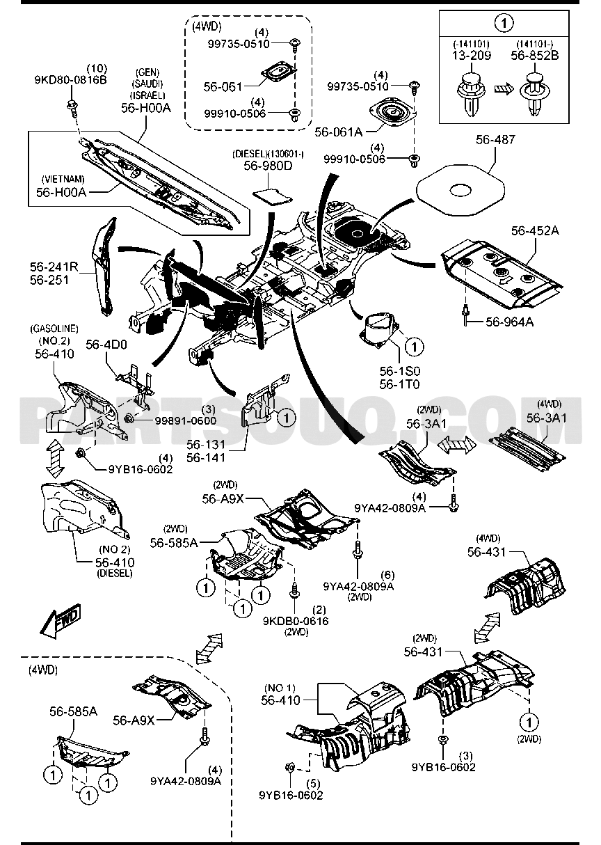 3. BODY EXTERIOR TRIM | Mazda CX-5 General/China 02.2012 | Parts