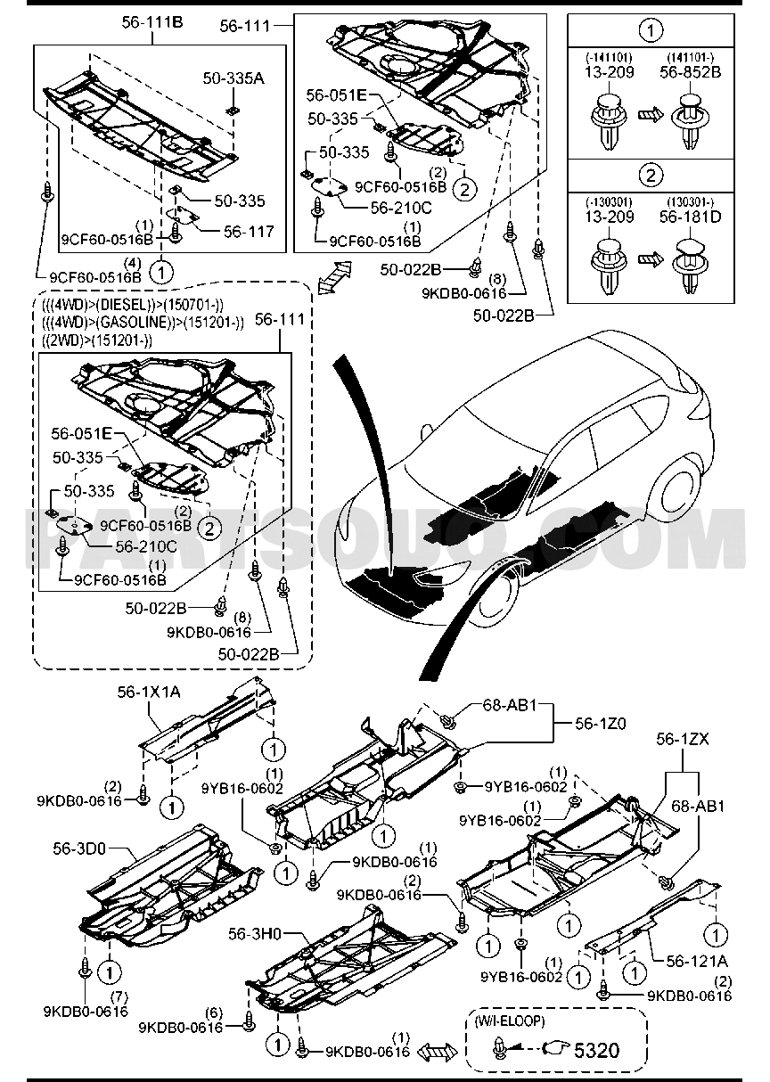 3. BODY EXTERIOR TRIM | Mazda CX-5 General/China 02.2012 | Parts