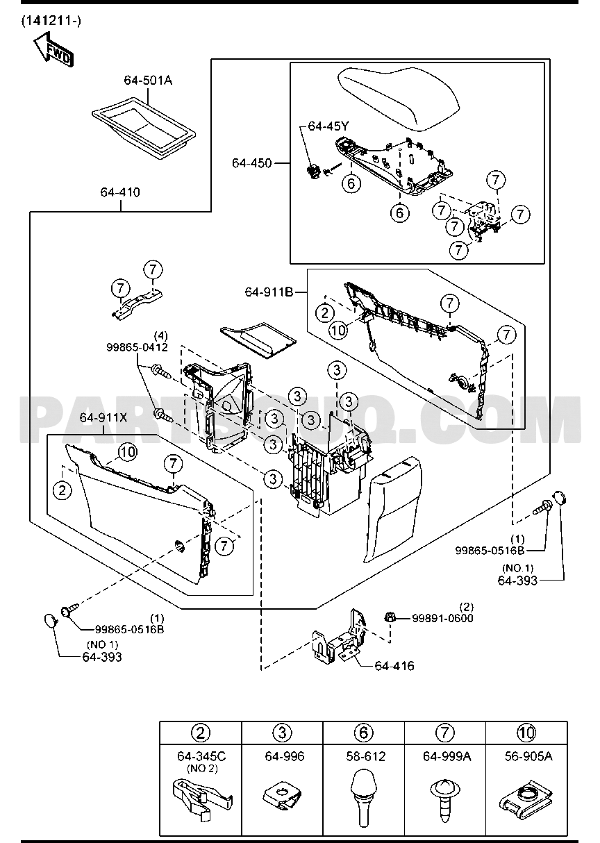 3. BODY INTERIOR TRIM | Mazda CX-5 General/China 11.2011 | Parts