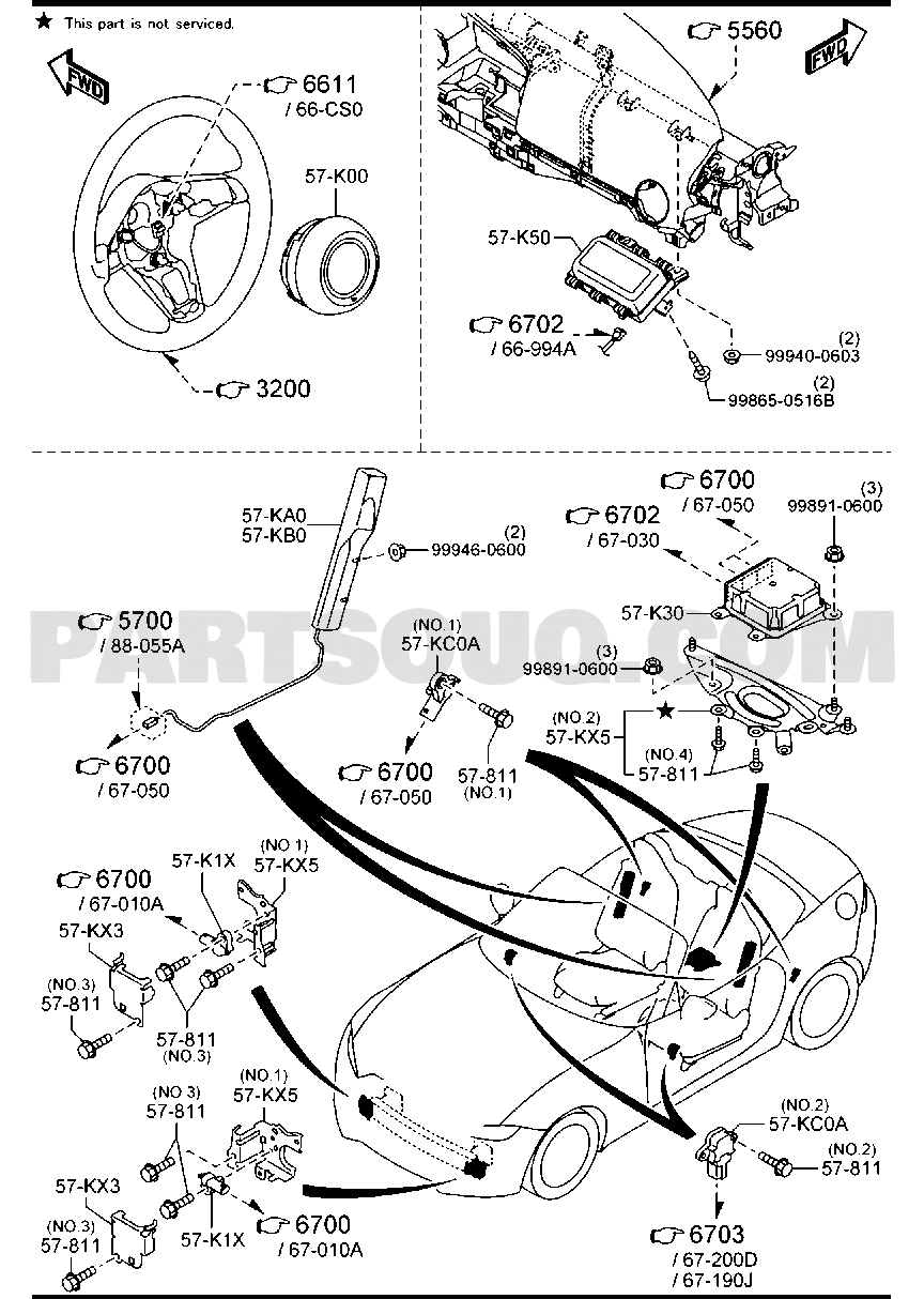3. BODY DASHBOARD | Mazda MX-5 General/China 05.2015 | Parts
