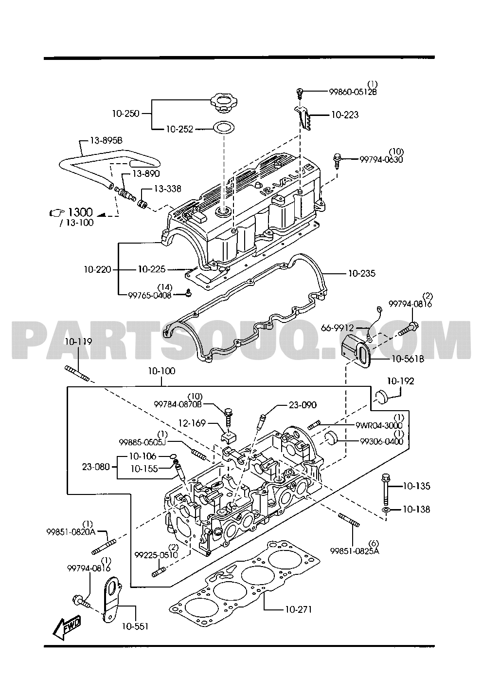 1. GASOLINE-ENGINE 4-CYLINDER TRANSMISSION | Mazda B2900 General 