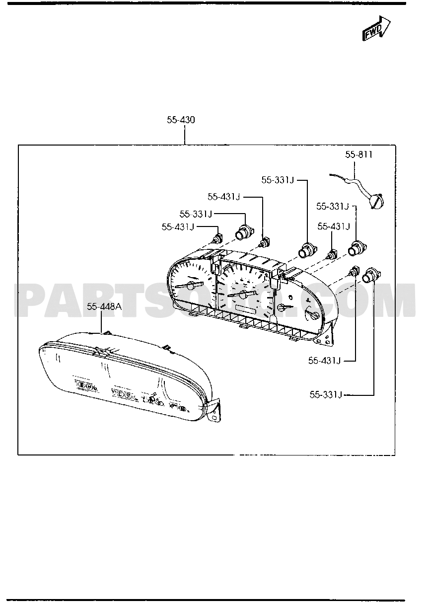 3. BODY DASHBOARD | Mazda B2500 General/China 12.2002 | Parts
