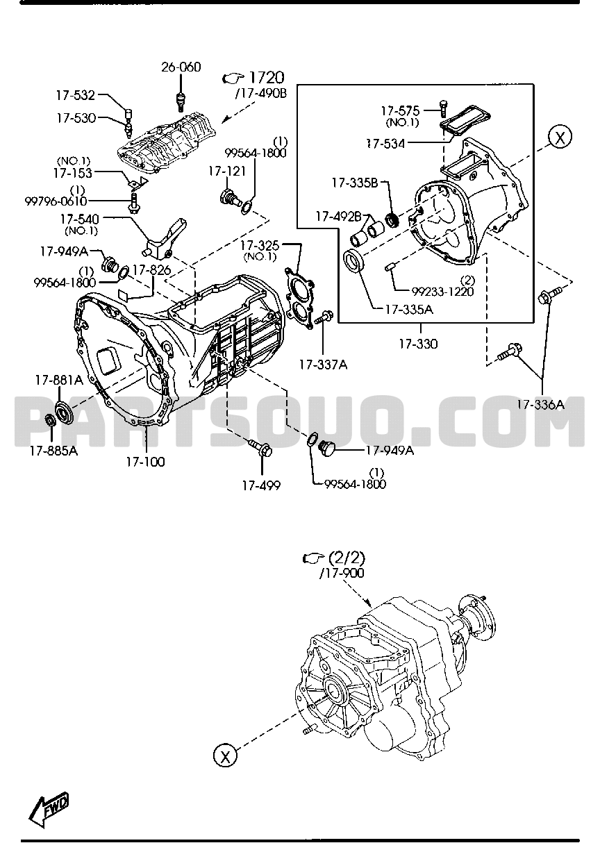 MANUAL TRANSMISSION CASE (DIESEL)(3000CC) [01/02] | Mazda BT-50 