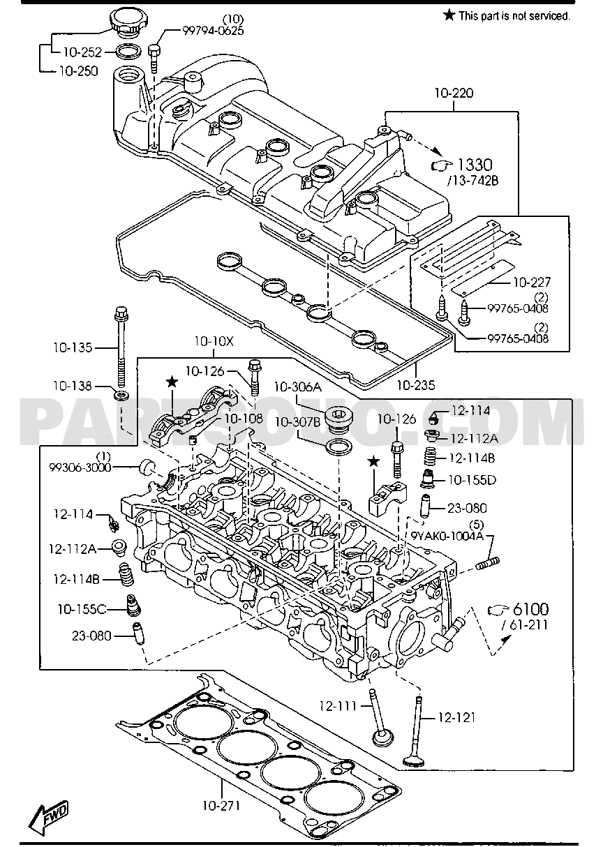 CYLINDER HEAD & COVER (1600CC) | Mazda 3 General/China 05.2006
