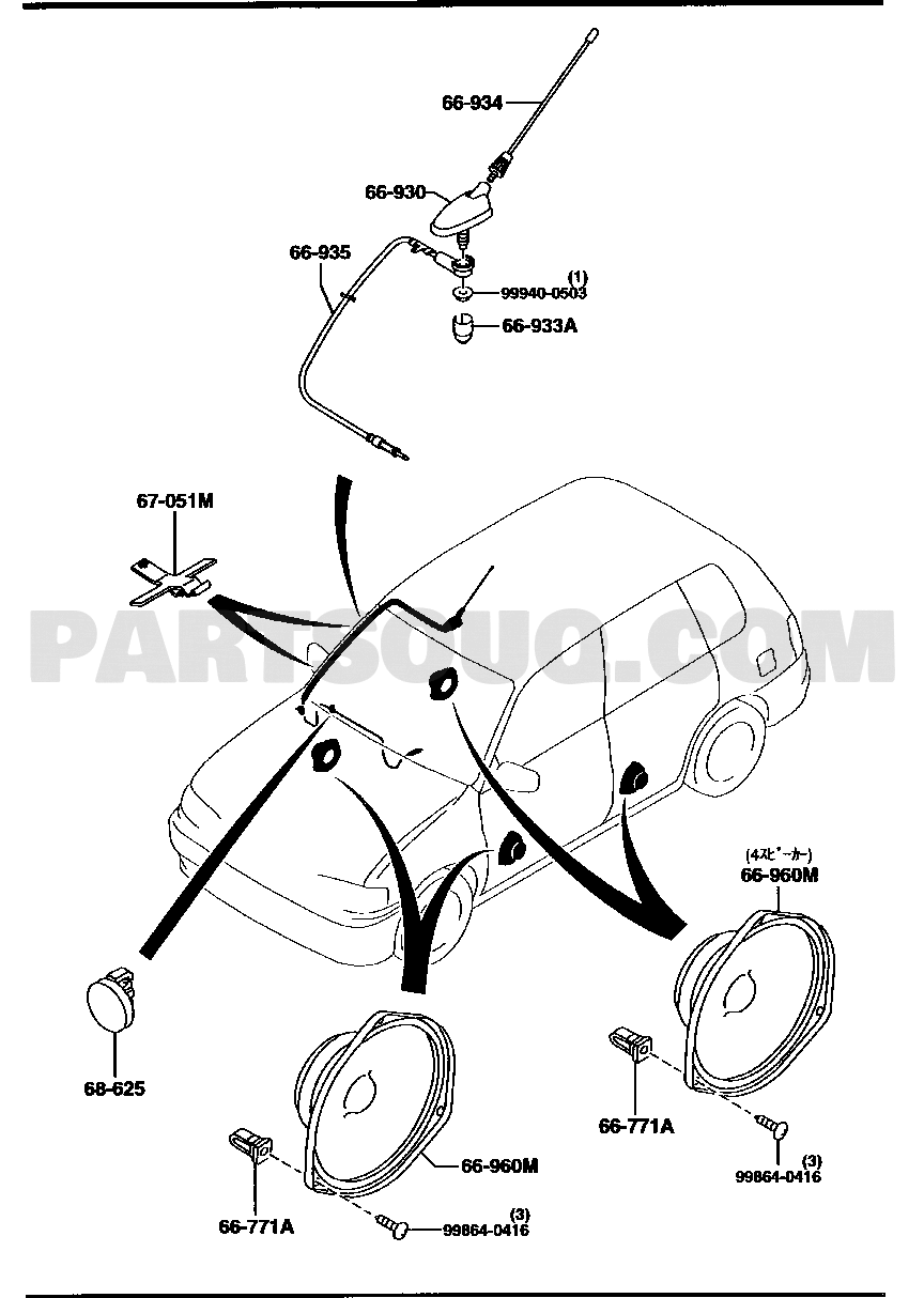 3. BODY (EXTERIOR) | Mazda DEMIO Japan 11.1999 | Parts Catalogs