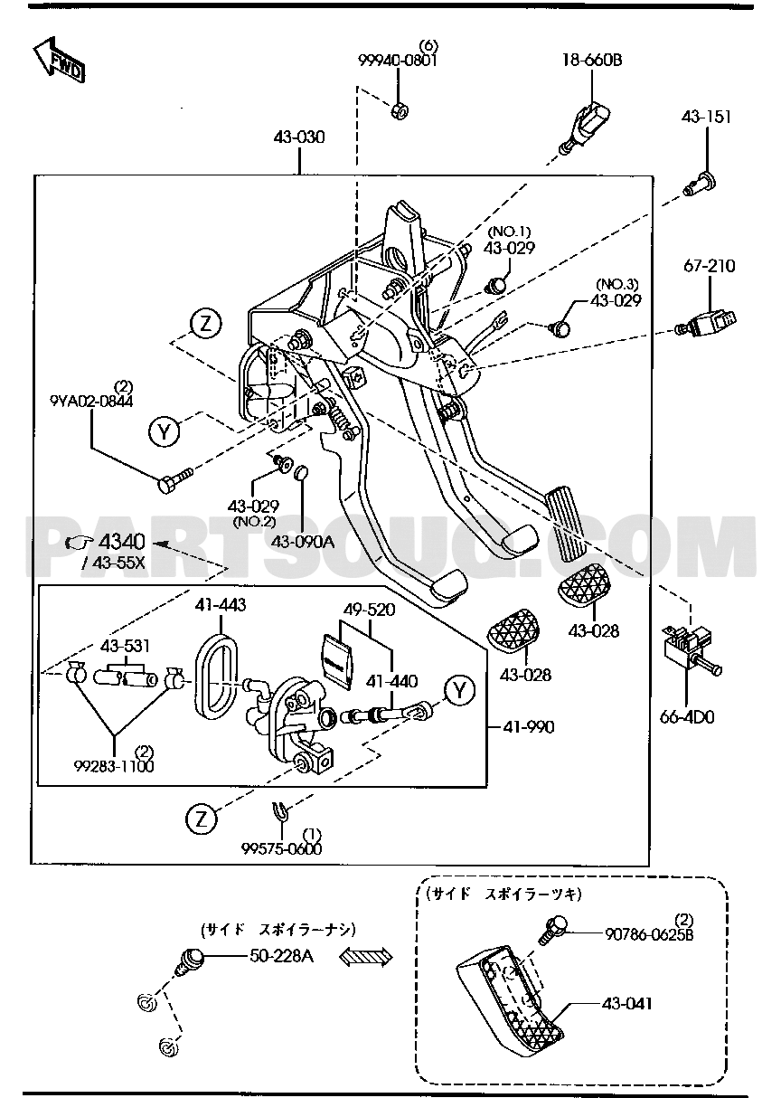 2. CHASSIS (PIPING & FUEL TANK) | Mazda DEMIO ﾜｺﾞﾝ 5-ﾄﾞｱ- | Parts