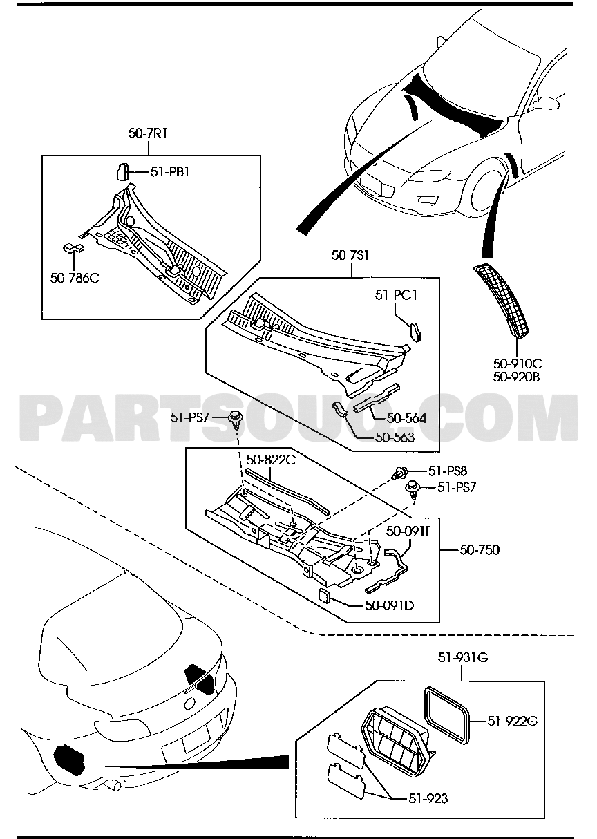 ｶｳﾙ & ｴｸｽﾄﾗｸﾀ- ｸﾞﾘﾙ | Mazda RX-8 ｸ-ﾍﾟ RE | Parts Catalogs | PartSouq