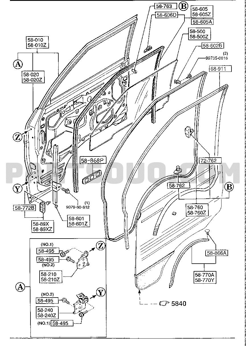 3. EXTERIOR | Mazda BONGO ﾄﾗﾂｸ 2ｰﾄﾞｱｰ | Parts Catalogs | PartSouq
