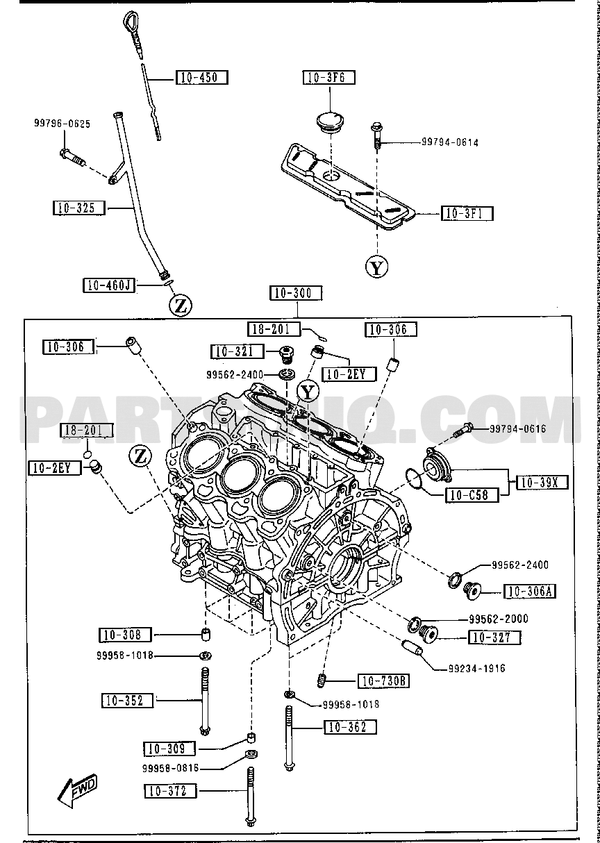 1. 4-CYLINDER - ENGINE & TRANSMISSION | Mazda Clef Japan 04.1992