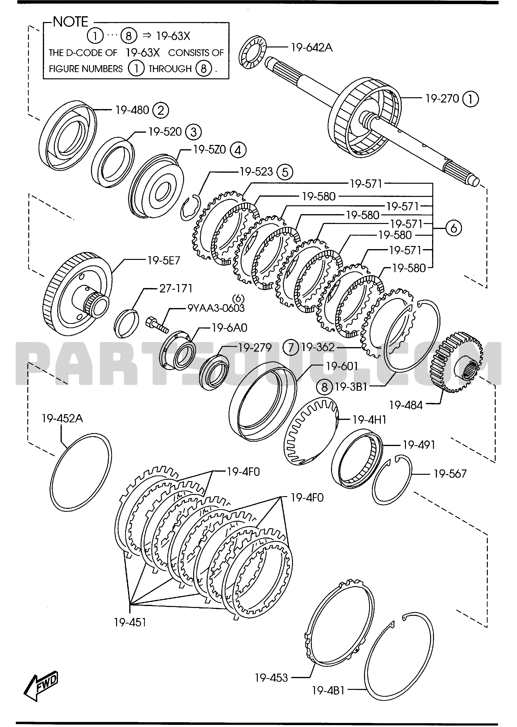 1940A - AUTOMATIC TRANSMISSION GOVERNOR, LOW & REVERSE PISTON 01 