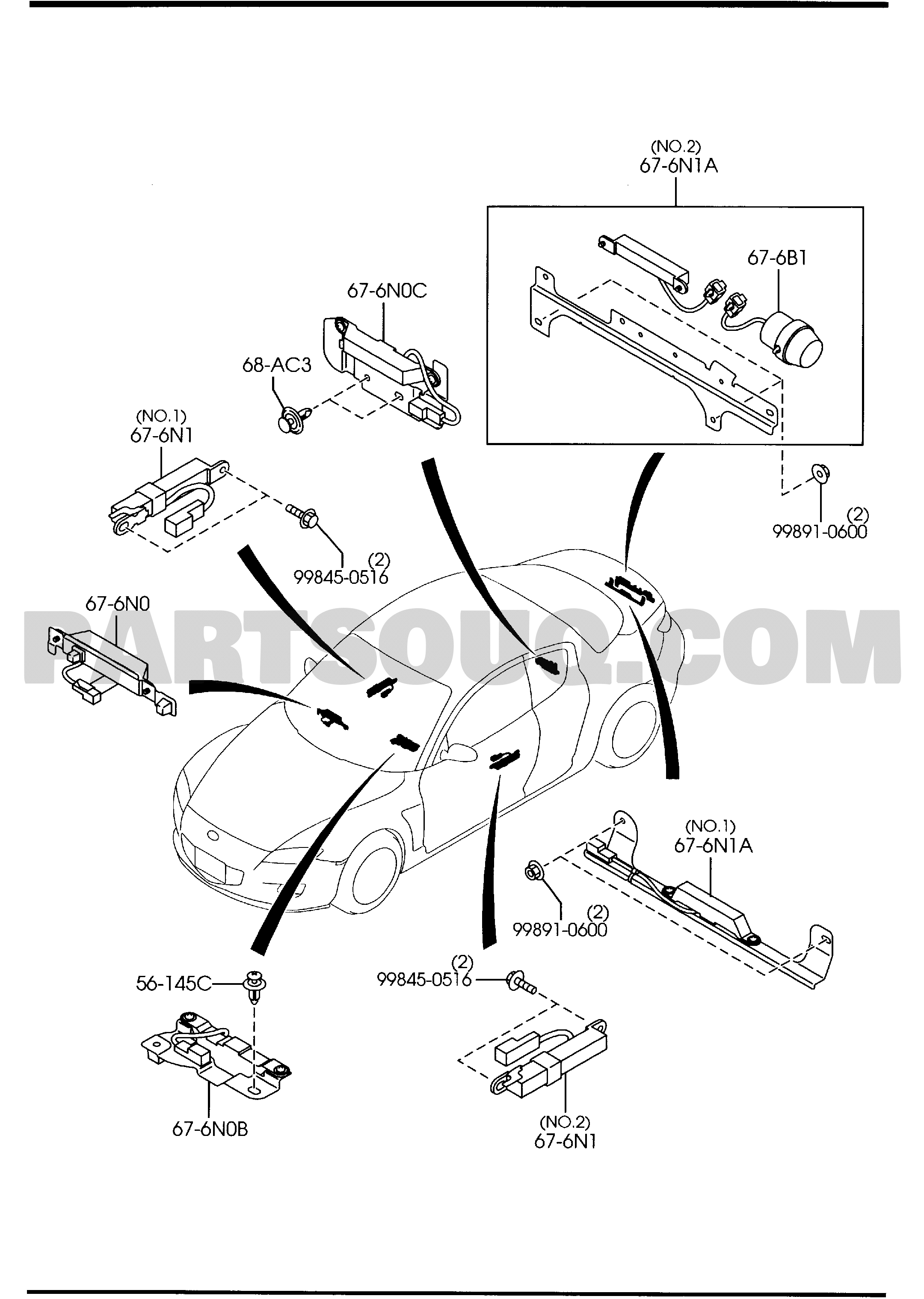 6630A - BODY RELAYS & UNIT 04/04 | Mazda RX-8 2005 AUFA07 | Parts 