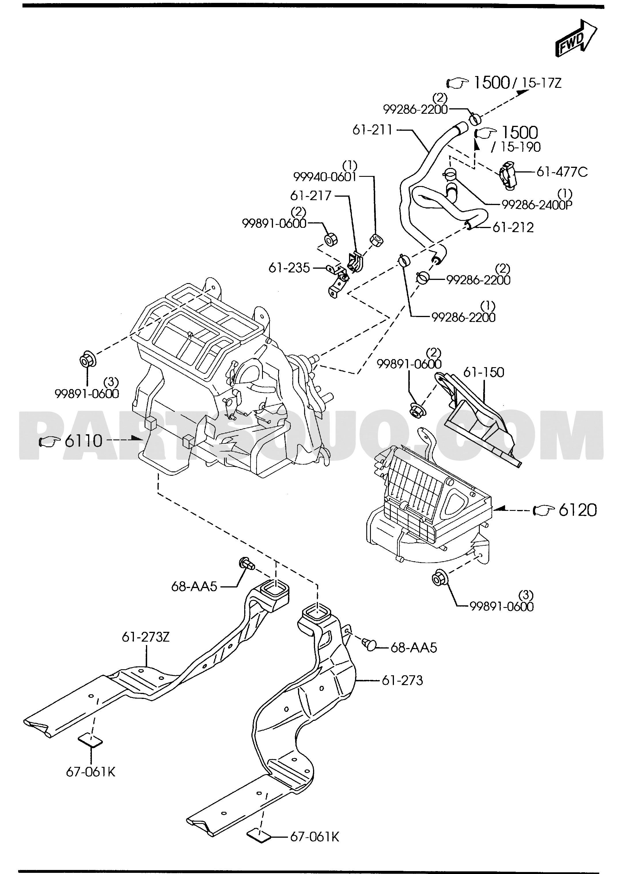 HEATER 01/01 | Mazda SPEED 6 2007 AUGM05 | Parts Catalogs | PartSouq