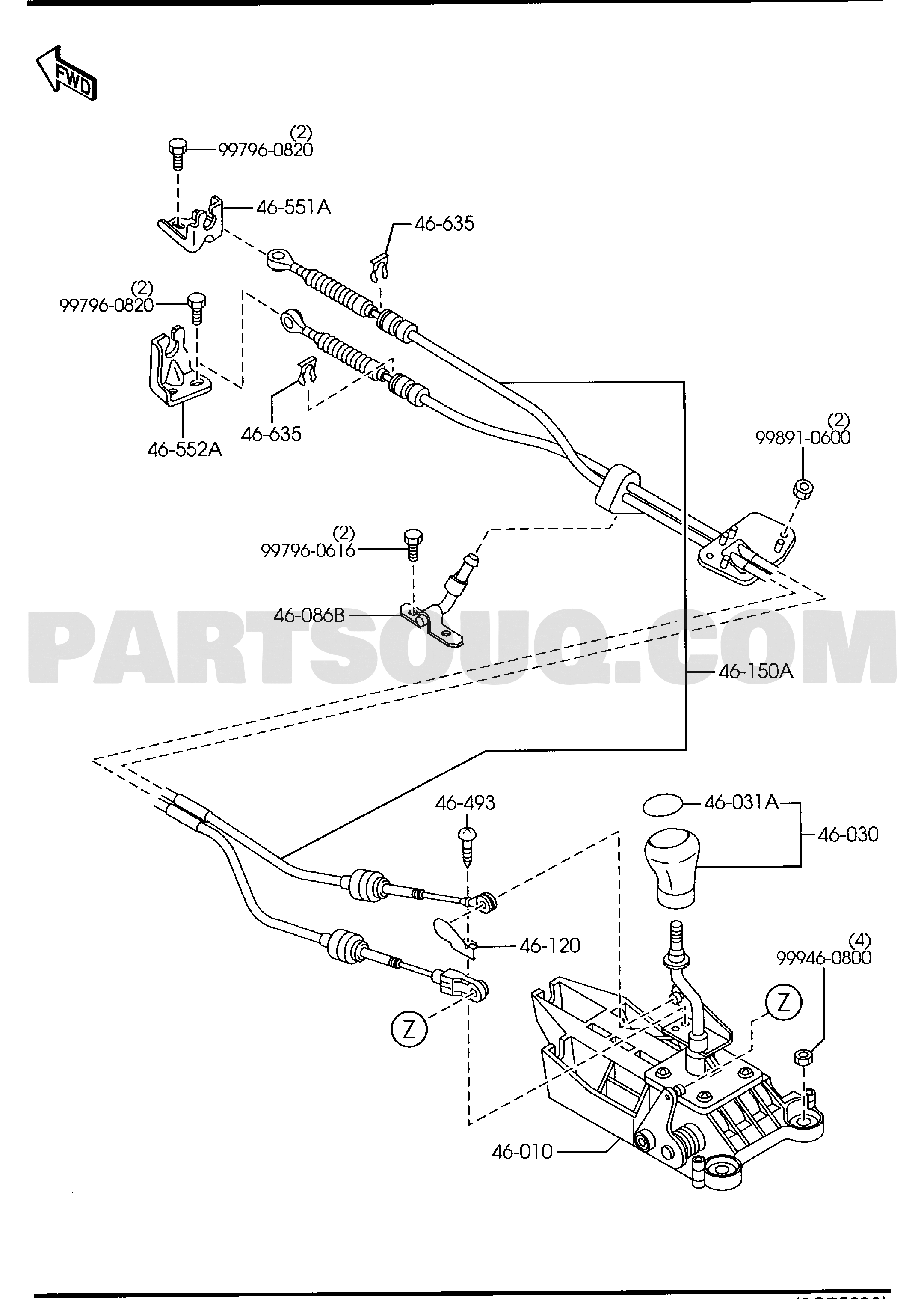 CHANGE CONTROL SYSTEM (MANUAL TRANSMISSION) 01/01 | Mazda SPEED 6