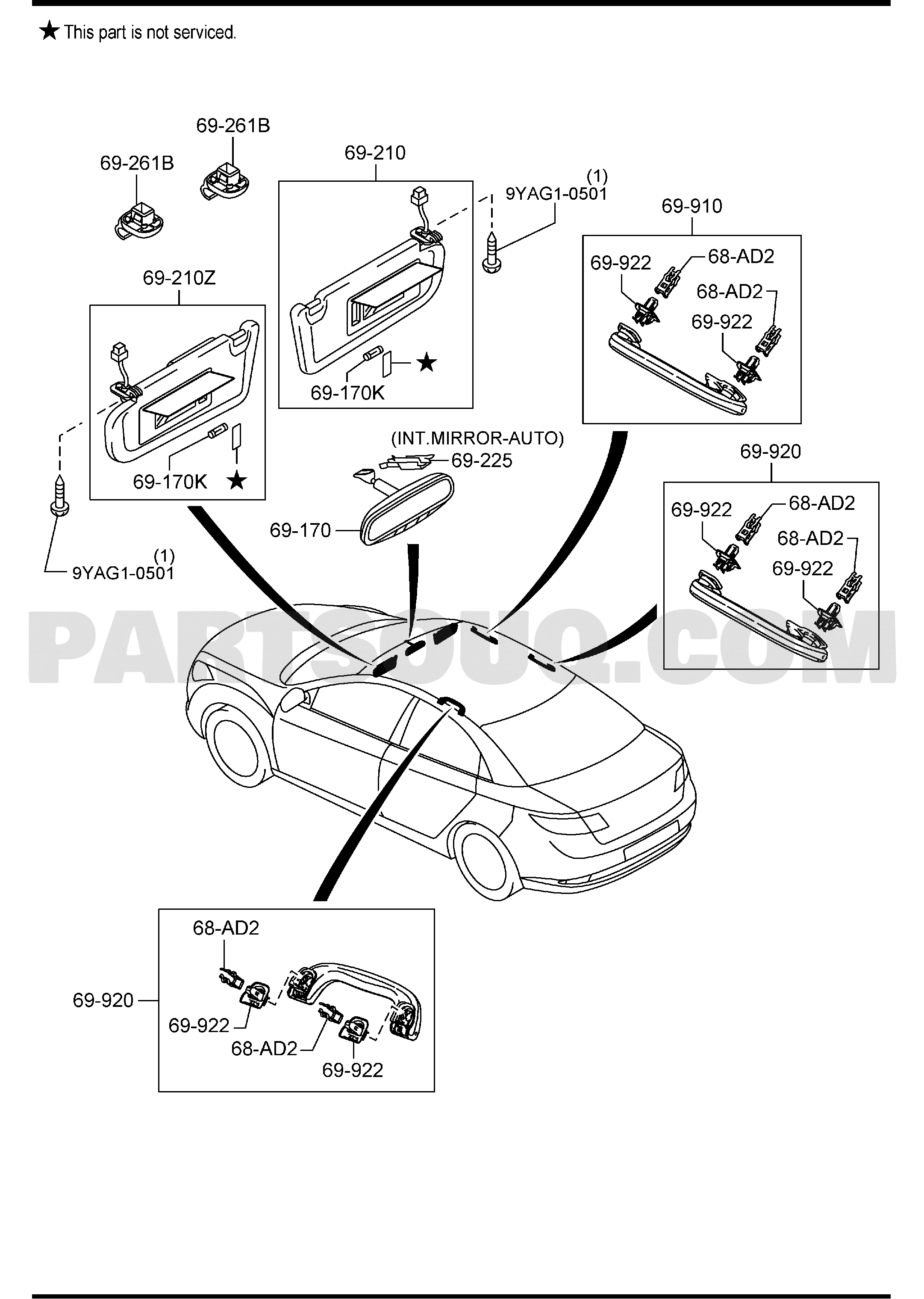 BODY INTERIOR TRIM | Mazda 6 2012 AUGA12 | Parts Catalogs | PartSouq