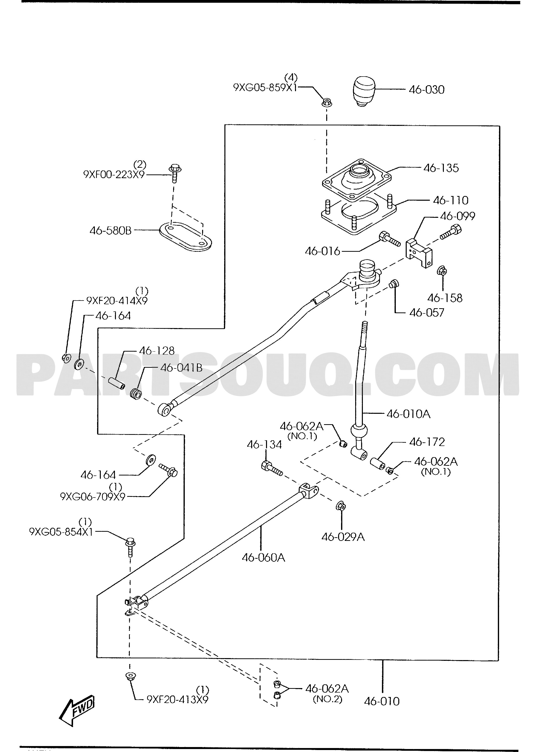 CHANGE CONTROL SYSTEM (MT)(2WD) 01/01 | Mazda TRIBUTE 2003 AUEV01