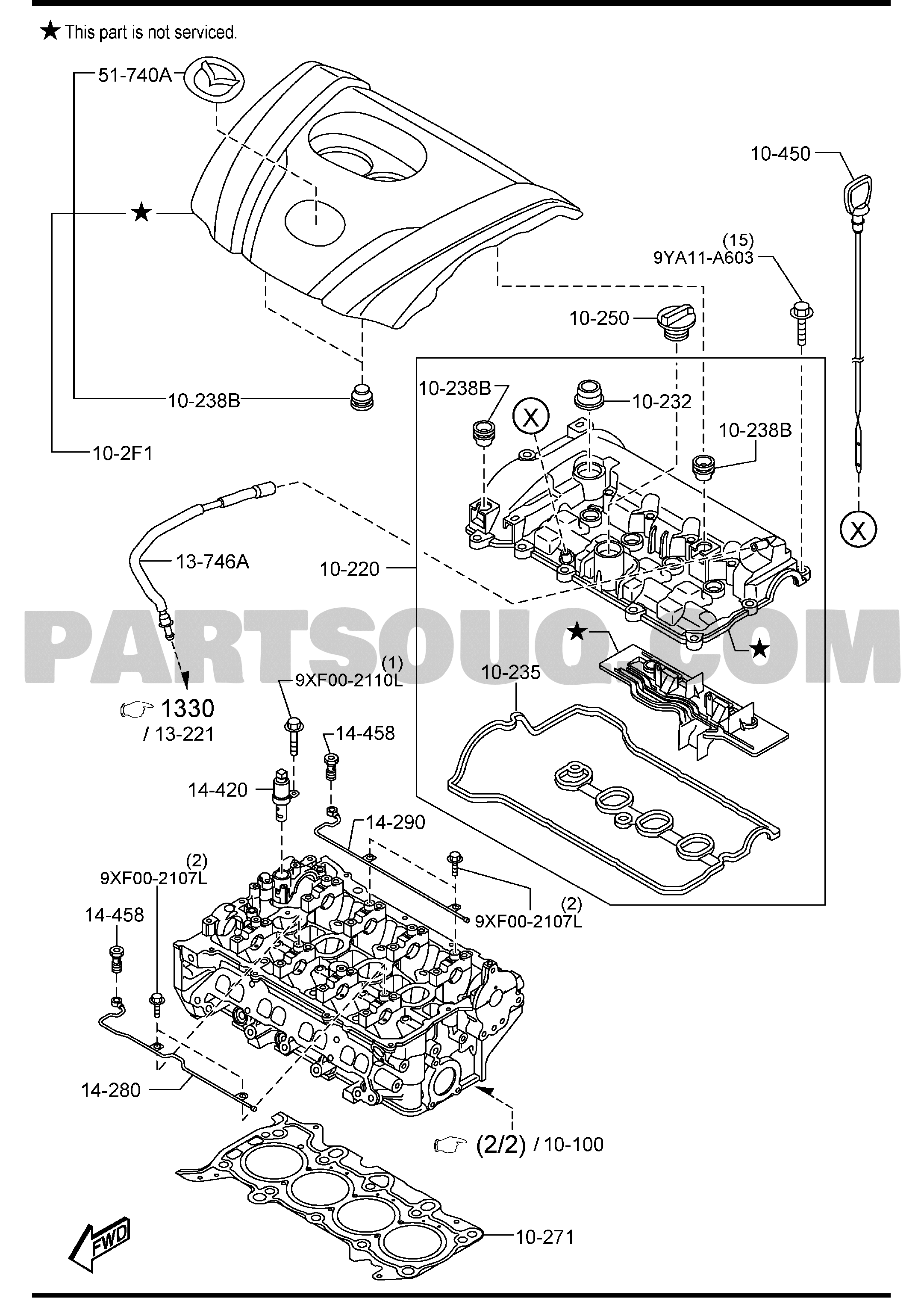 1010A - CYLINDER HEAD & COVER (GASOLINE) 01/02