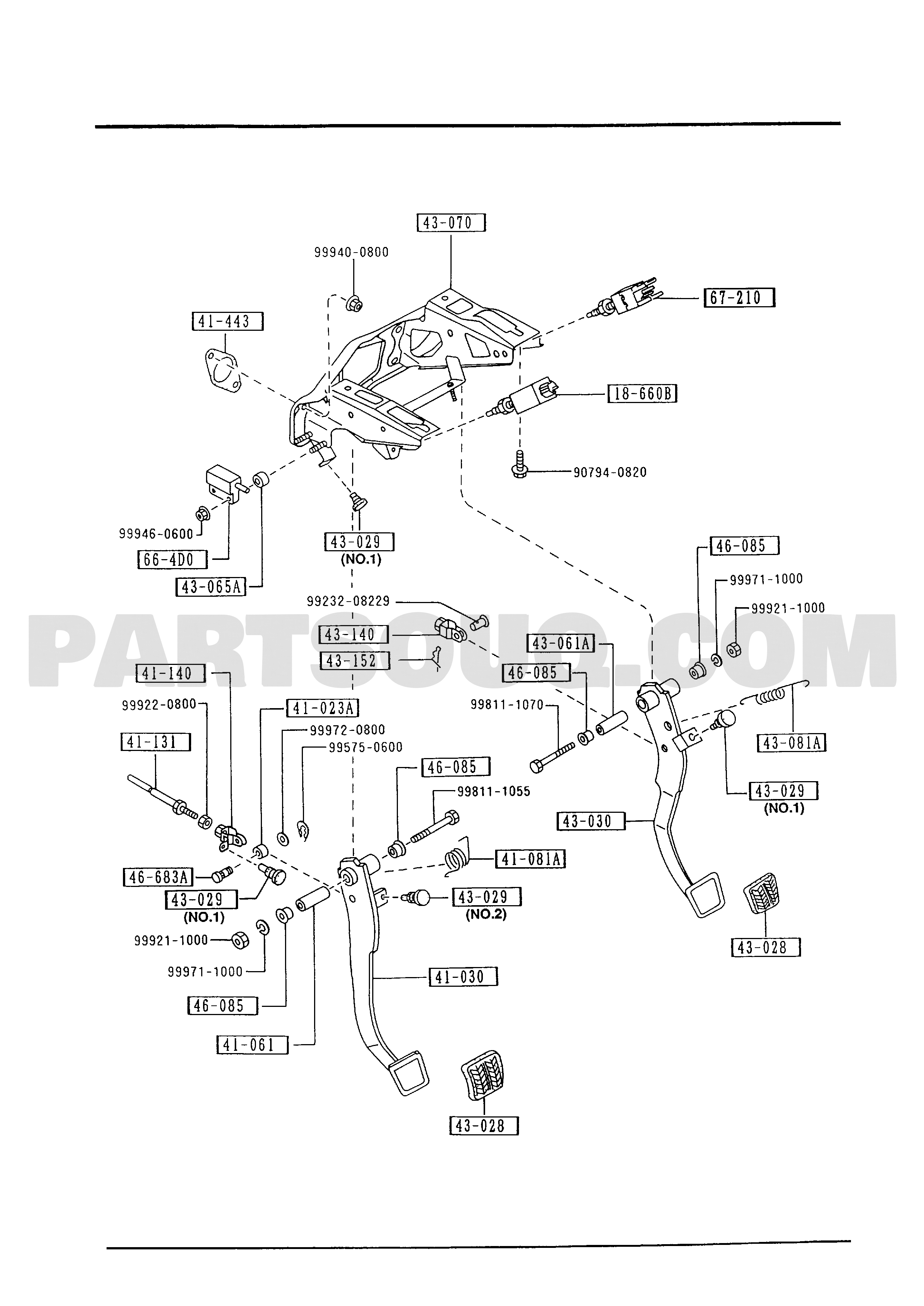 mumuページ CHASSIS PIPING & FUEL TANK | Mazda MX-3 1992 AUEA01 | Parts