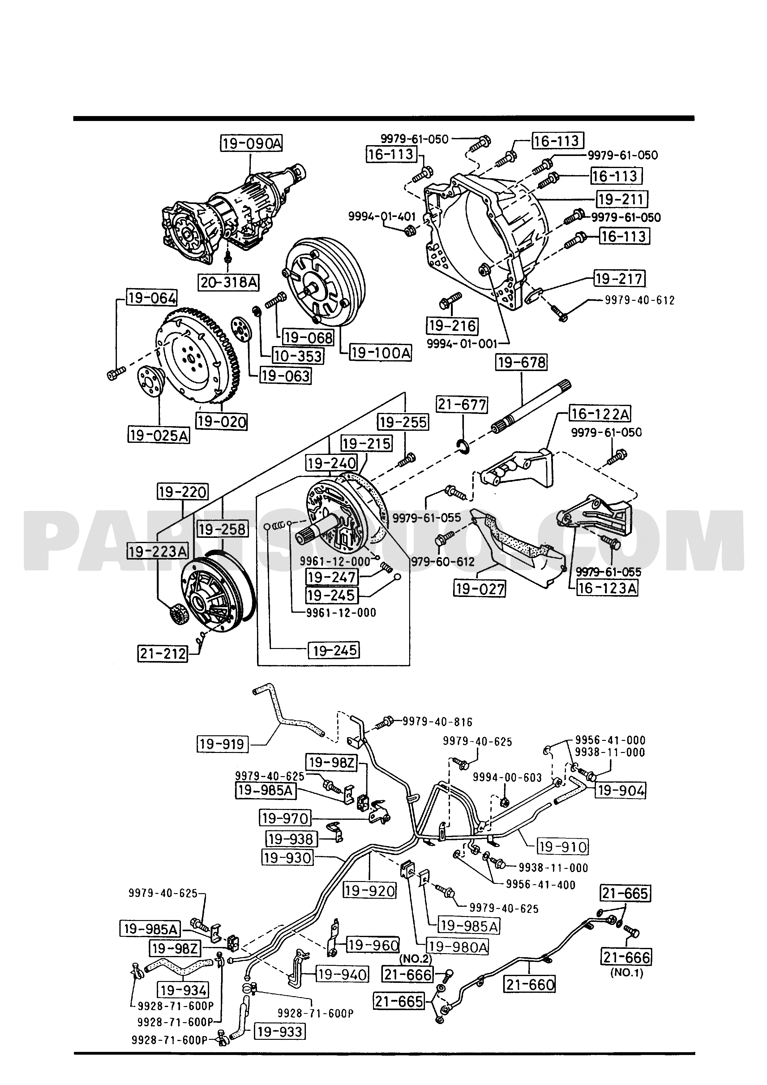 Complete Motor & Transmission Mount Set For 1987-1993 Mazda B2200 2.2L Pickup Truck