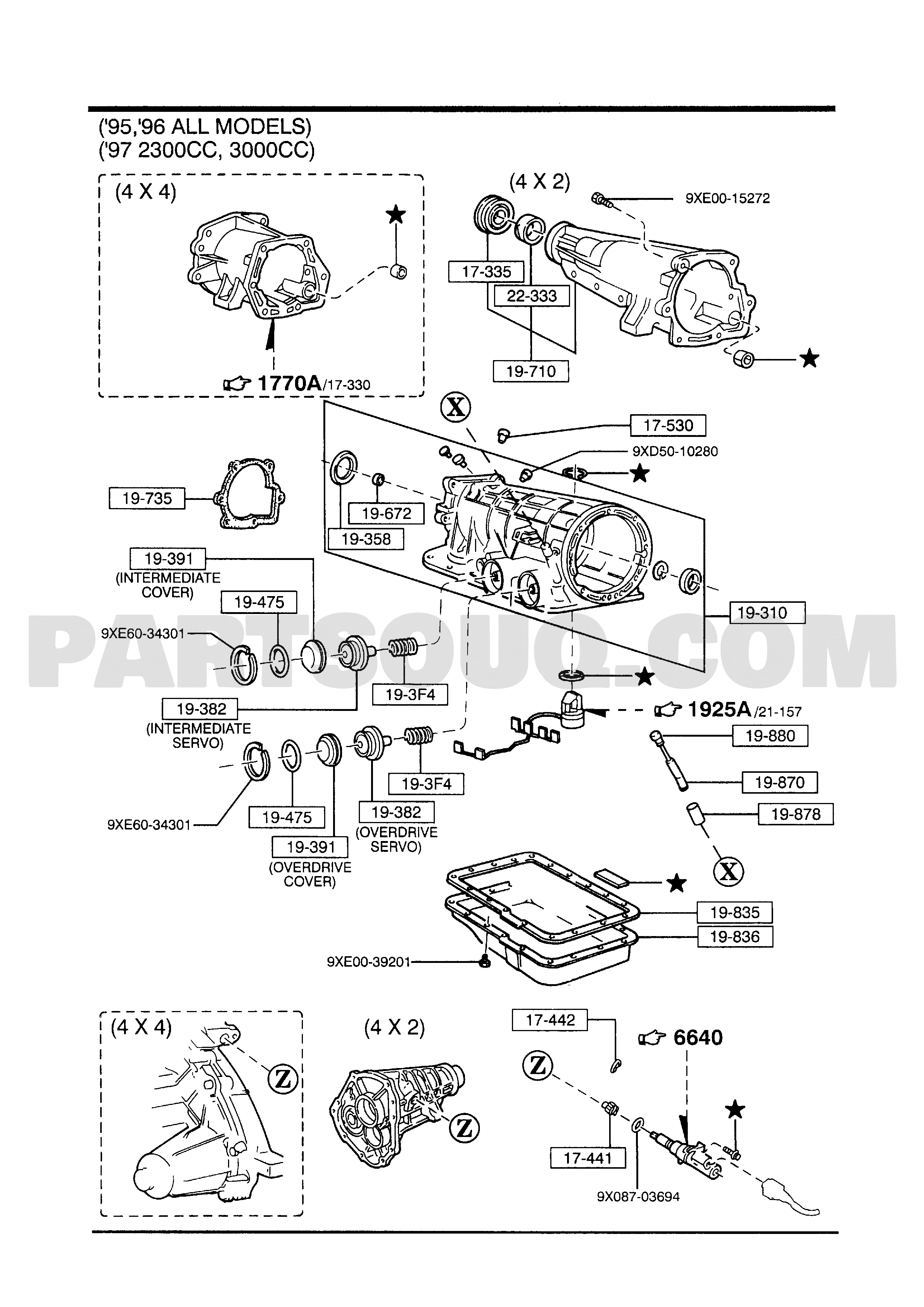 1920A - TRANSMISSION CASE \u0026 MAIN CONTROL SYSTEM (AUTOMATIC) 02/03 | Mazda  B-SERIES 1995 AUZB01 | Parts Catalogs | PartSouq