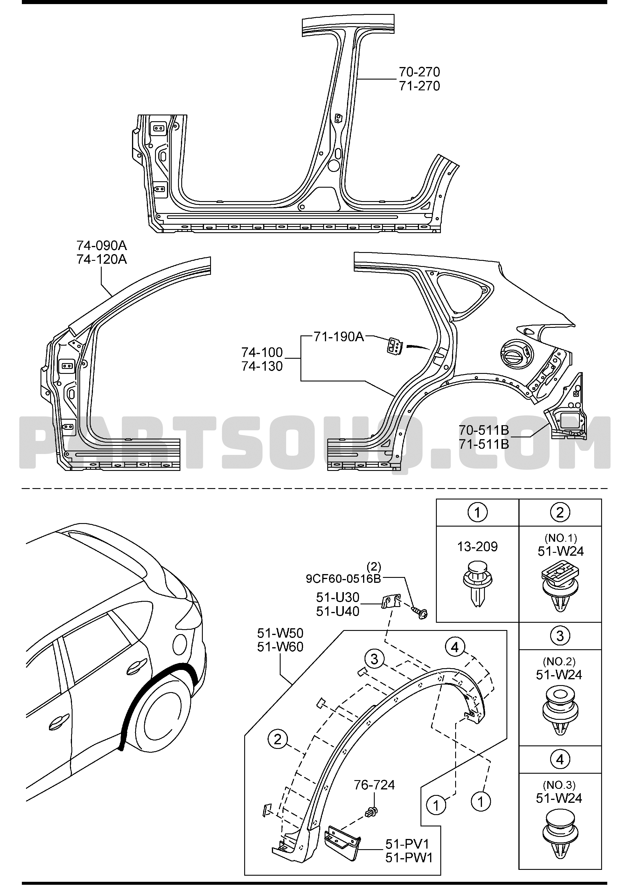 5340A - SIDE PANELS 02/02 | Mazda CX-5 2014 AUKS01 | Parts