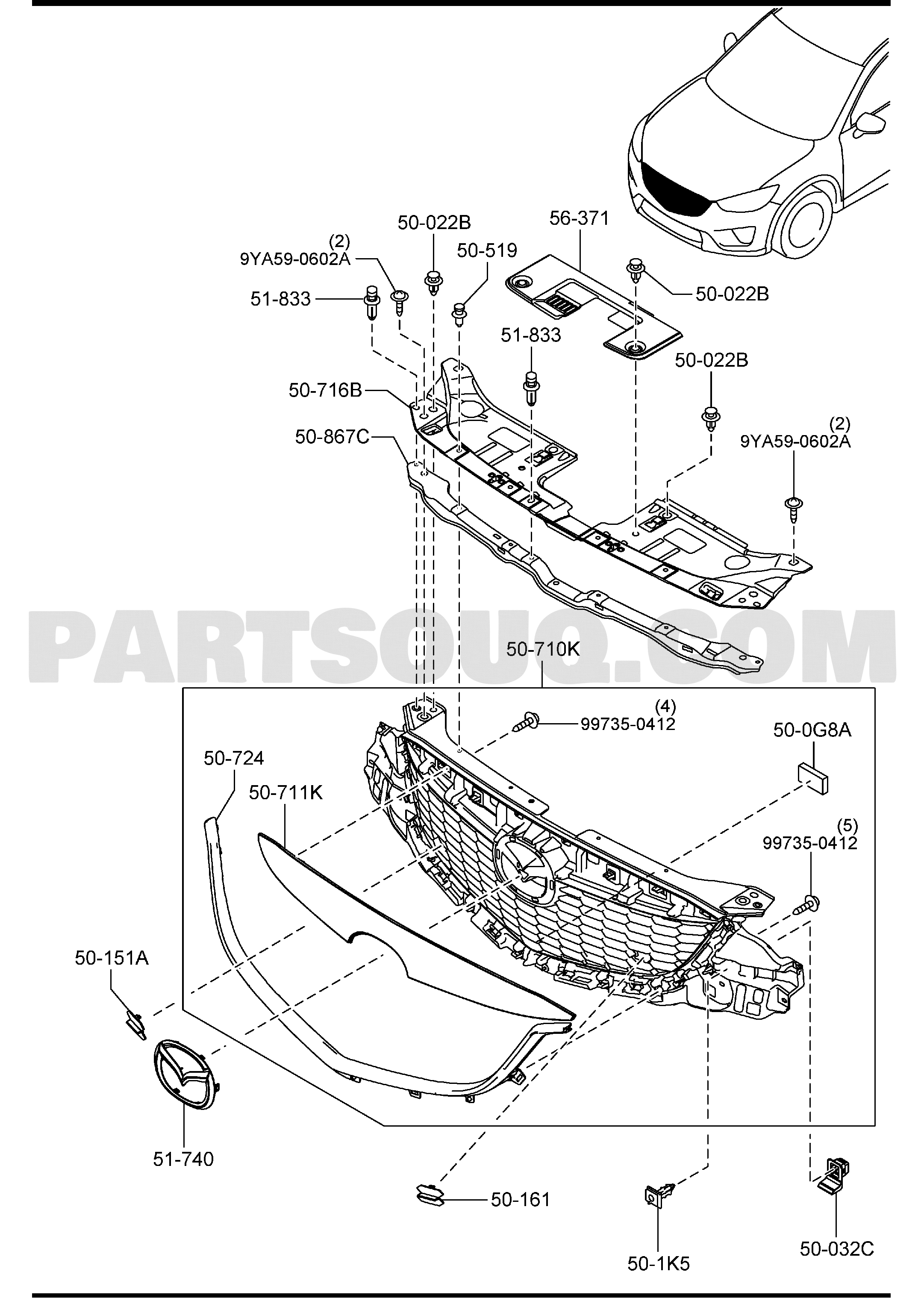 BODY EXTERIOR TRIM | Mazda CX-5 2014 AUKS01 | Parts Catalogs