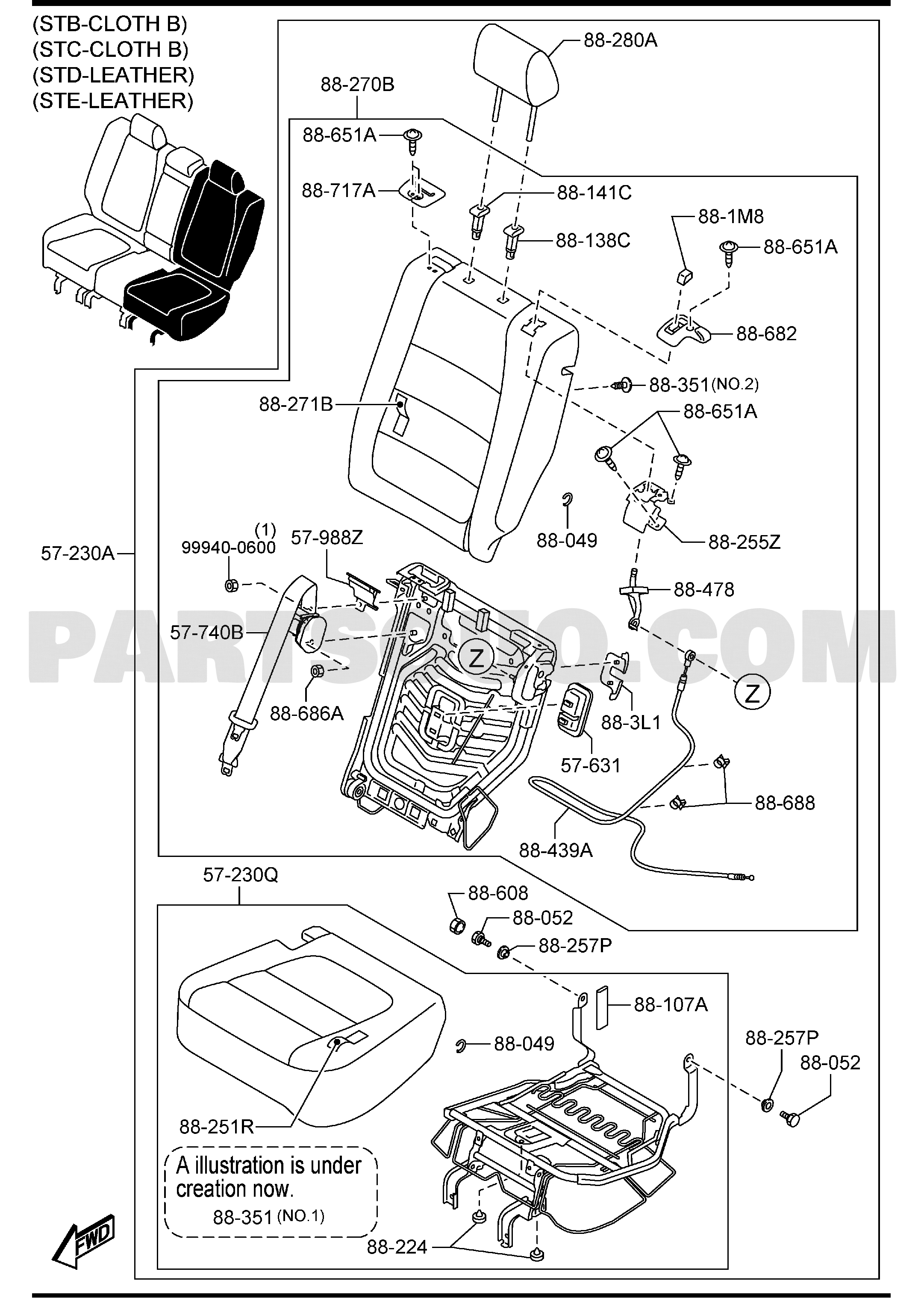 uoxouページ REAR SEATS 05/07 | Mazda CX-5 2013 US | Parts Catalogs | PartSouq