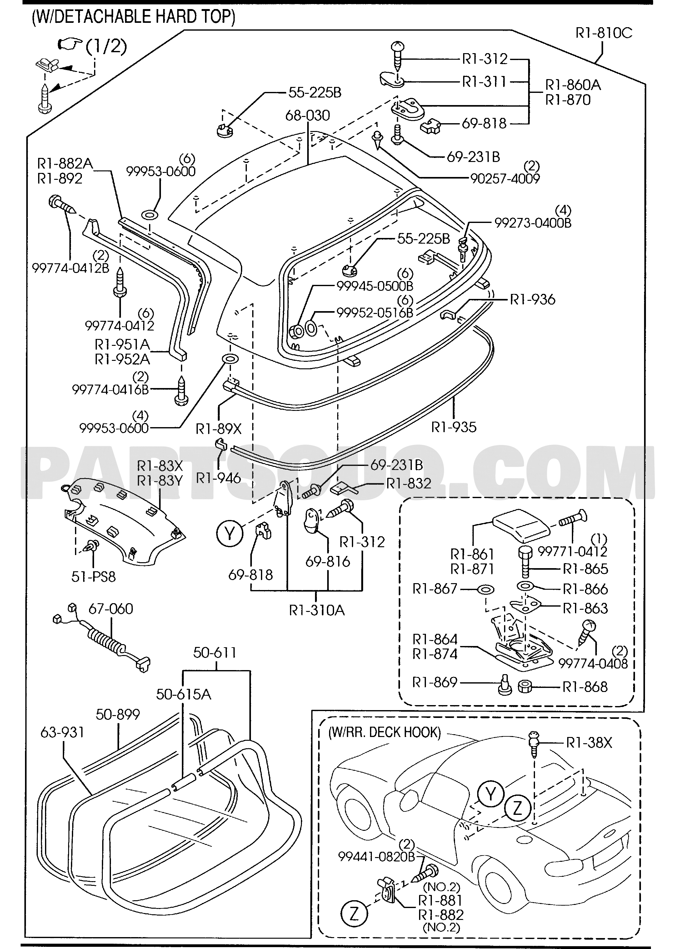 SUNROOF 02/02 | Mazda MIATA 2004 AUNA10 | Parts Catalogs | PartSouq
