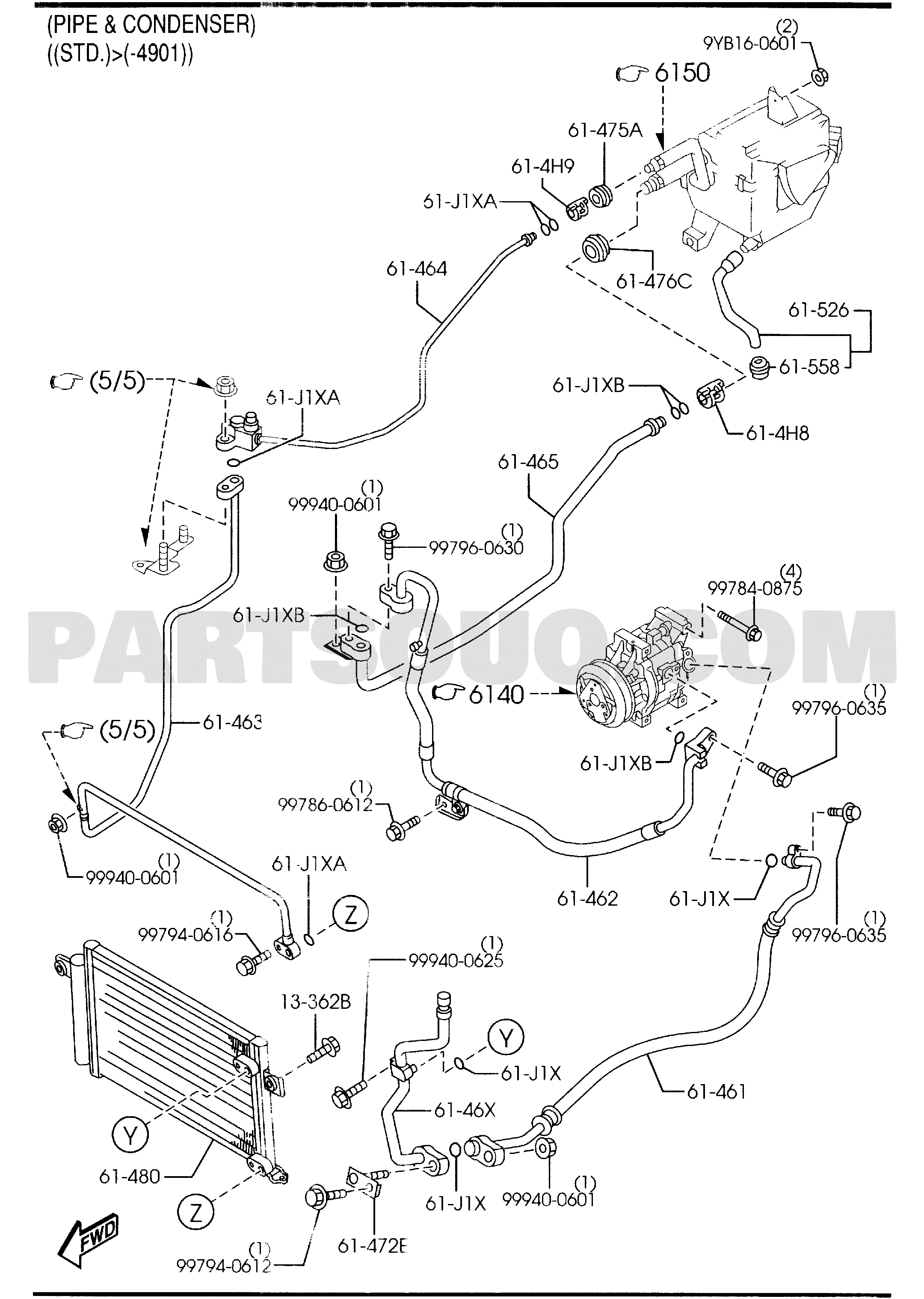 AIR CONDITIONER 02/05 | Mazda MIATA 2004 AUNA10 | Parts Catalogs