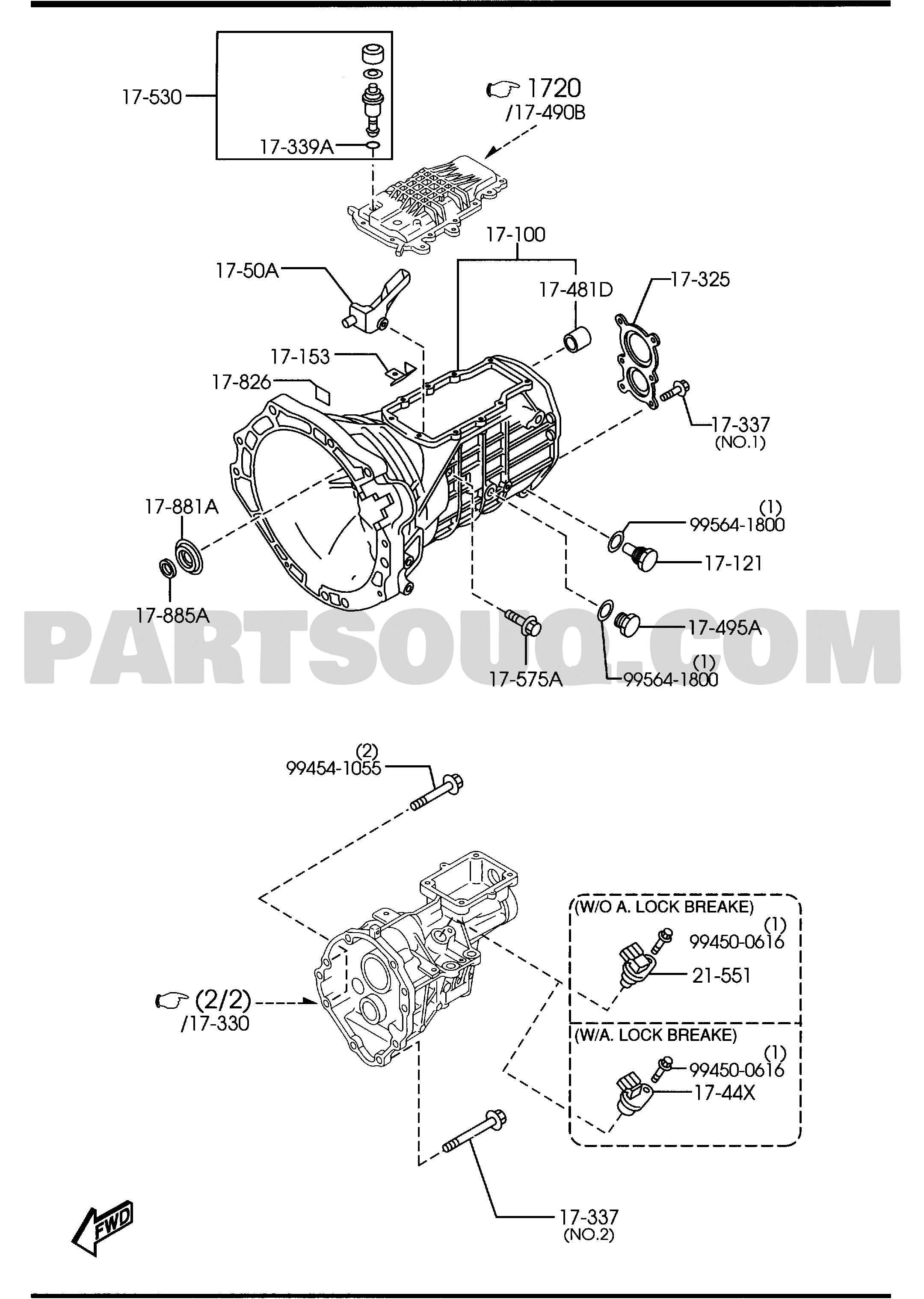 Mazda P610-17-335 Manual Trans Extension Housing Seal 