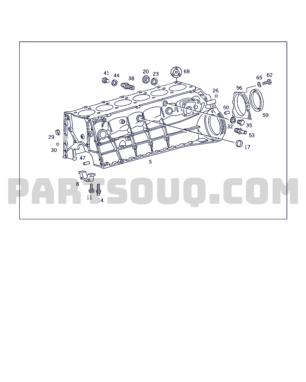 ENGINE HOUSING | Mercedes-Benz M 103 JAPAN Japan 103.985 Parts Catalogs ...